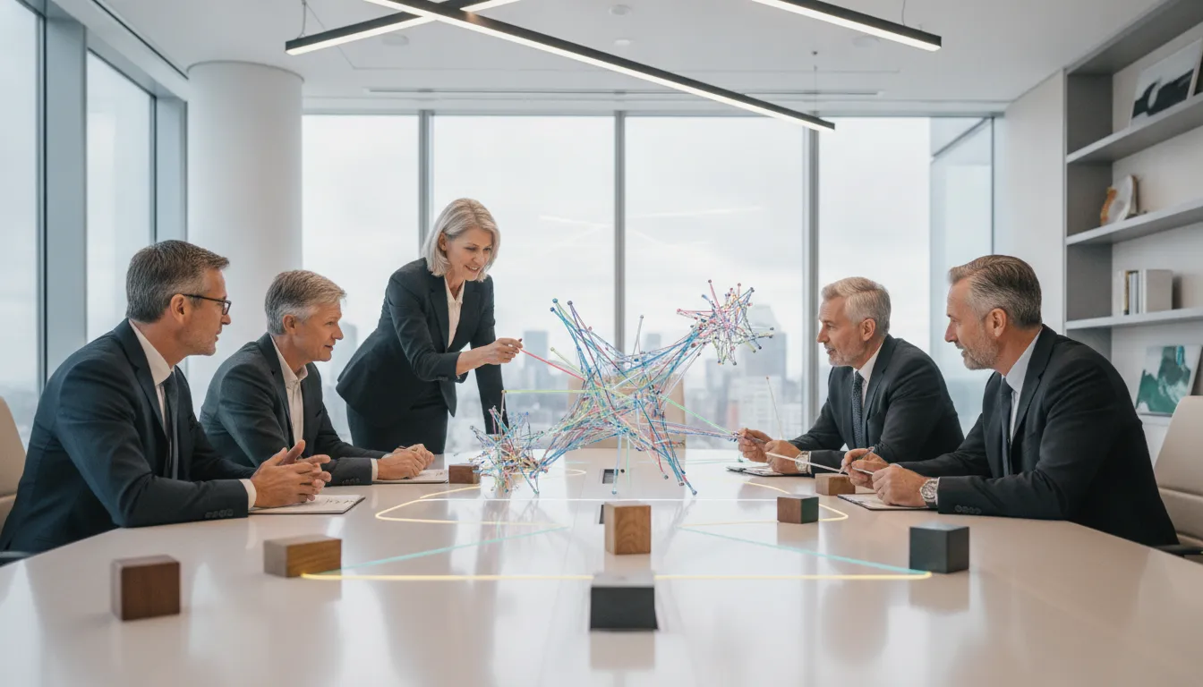 Executives aligning complex project portfolio priorities