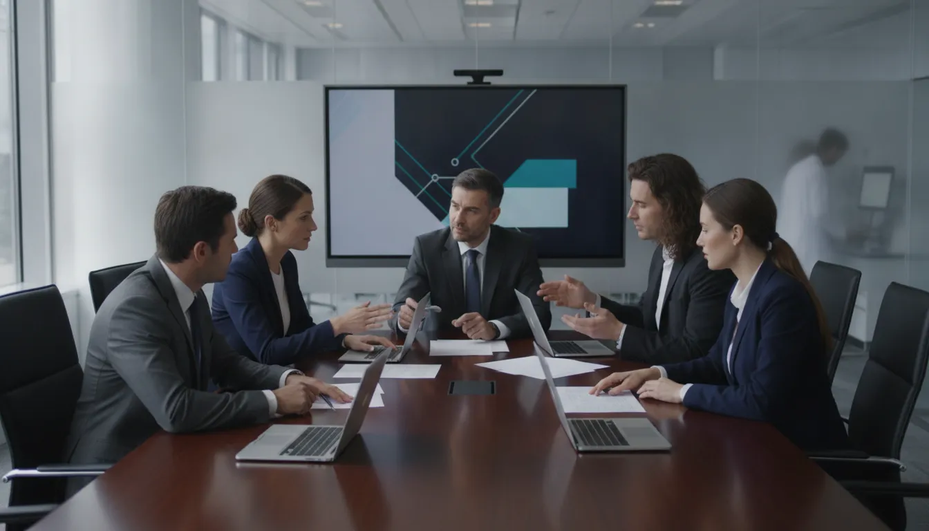 Executives aligning on project governance and delivery decisions