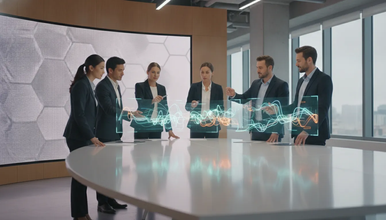 Executive team reviewing an embedded PMO handover roadmap
