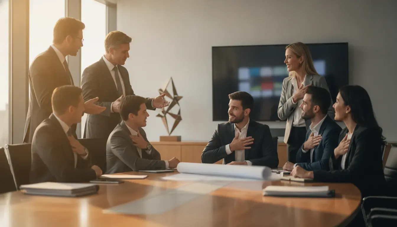 Executive team making a confident project delivery decision