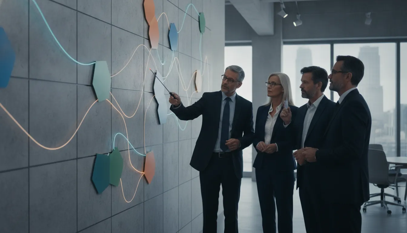 Executives reviewing portfolio priorities
