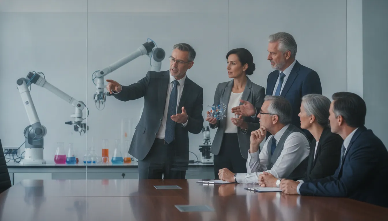 Life sciences leaders coordinating complex project delivery
