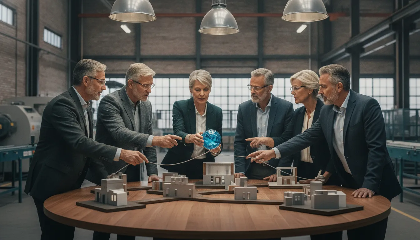 Manufacturing leaders coordinating projects across multiple plants