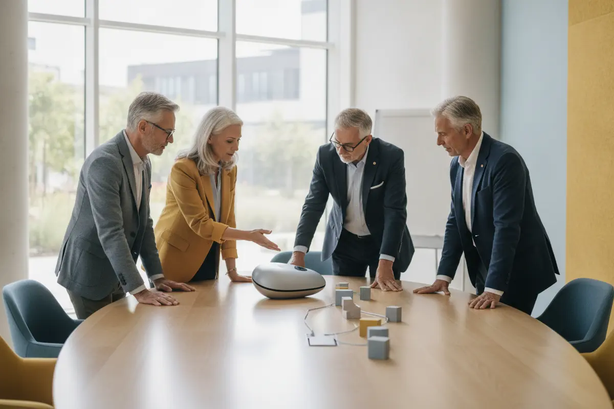 Cross-functional team connecting product development activities to market readiness