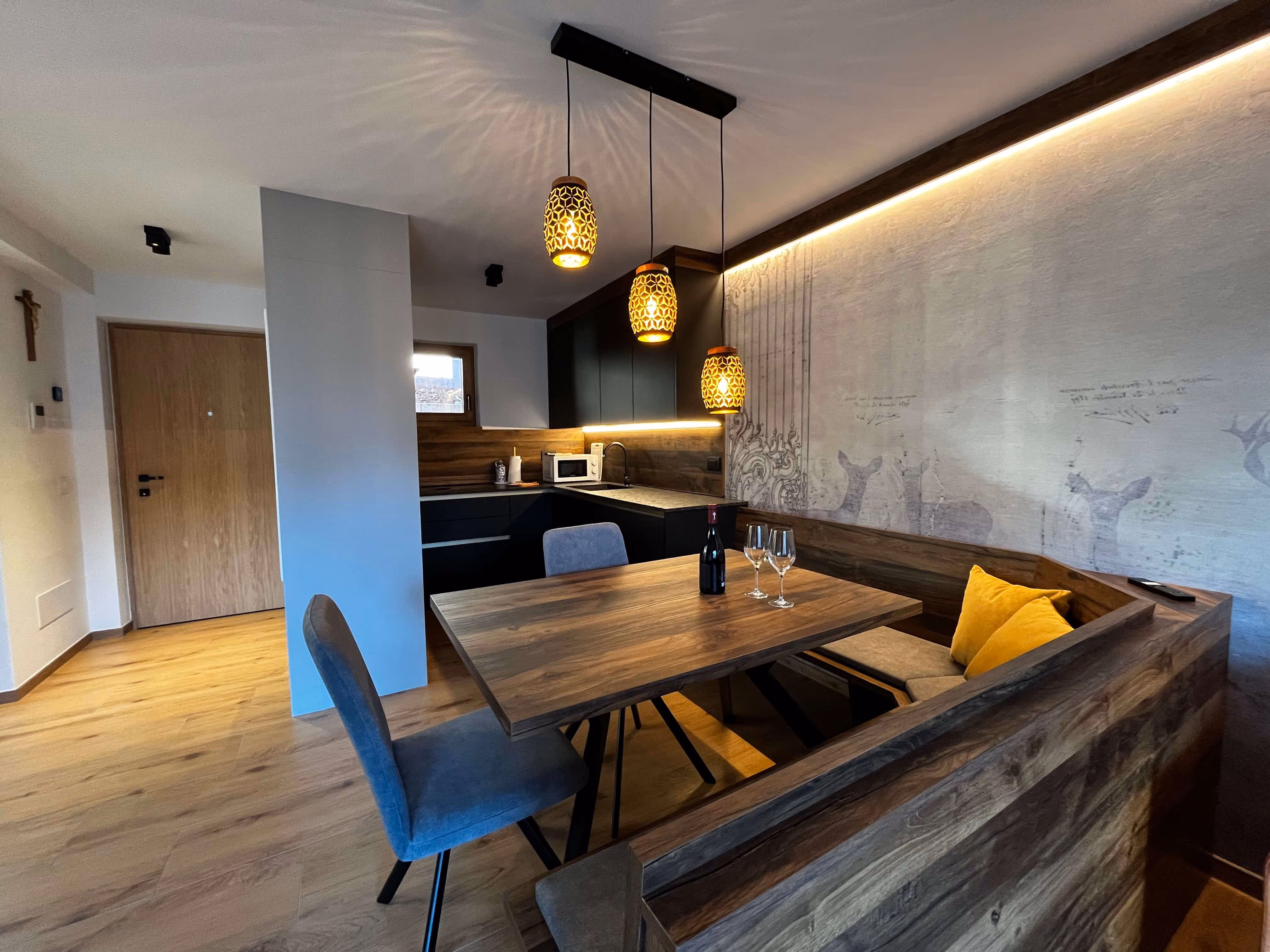 Sitzgruppe mit Küche