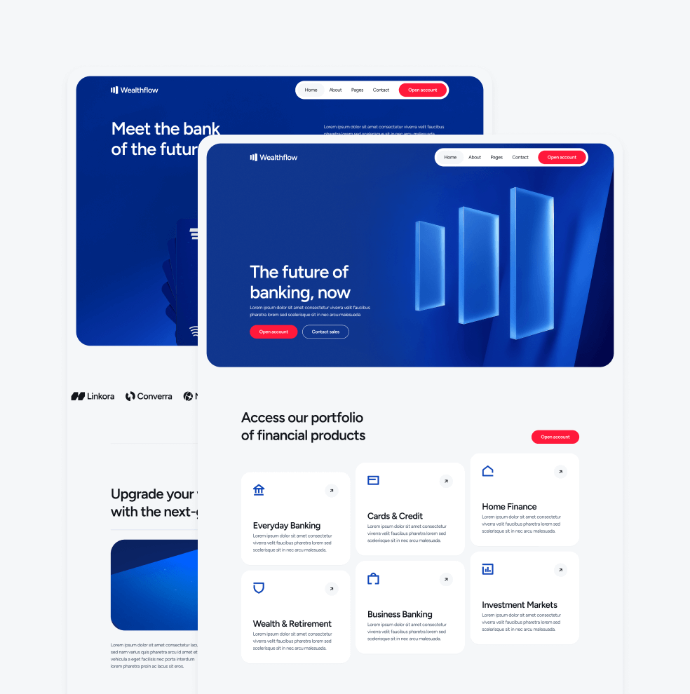 Wealthflow - 28 Pages - Bank Webflow Template | BRIX Template