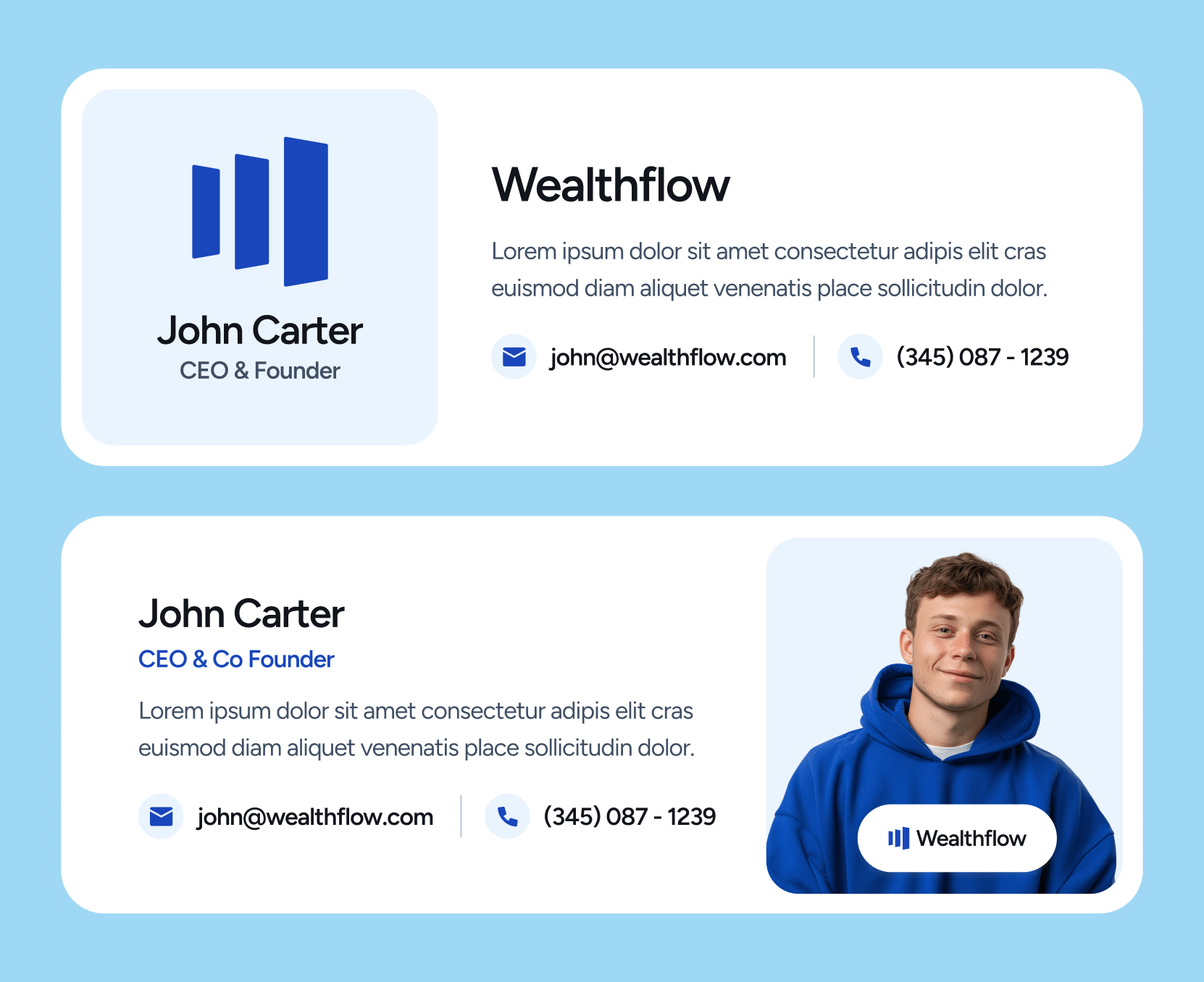 Wealthflow - Email Signature - Bank Webflow Template | BRIX Template