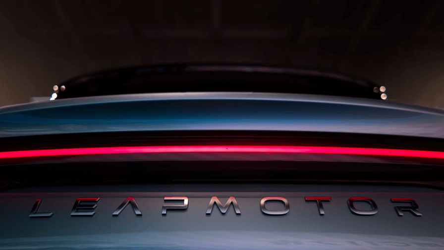 Close-up of the rear of a Leapmotor car