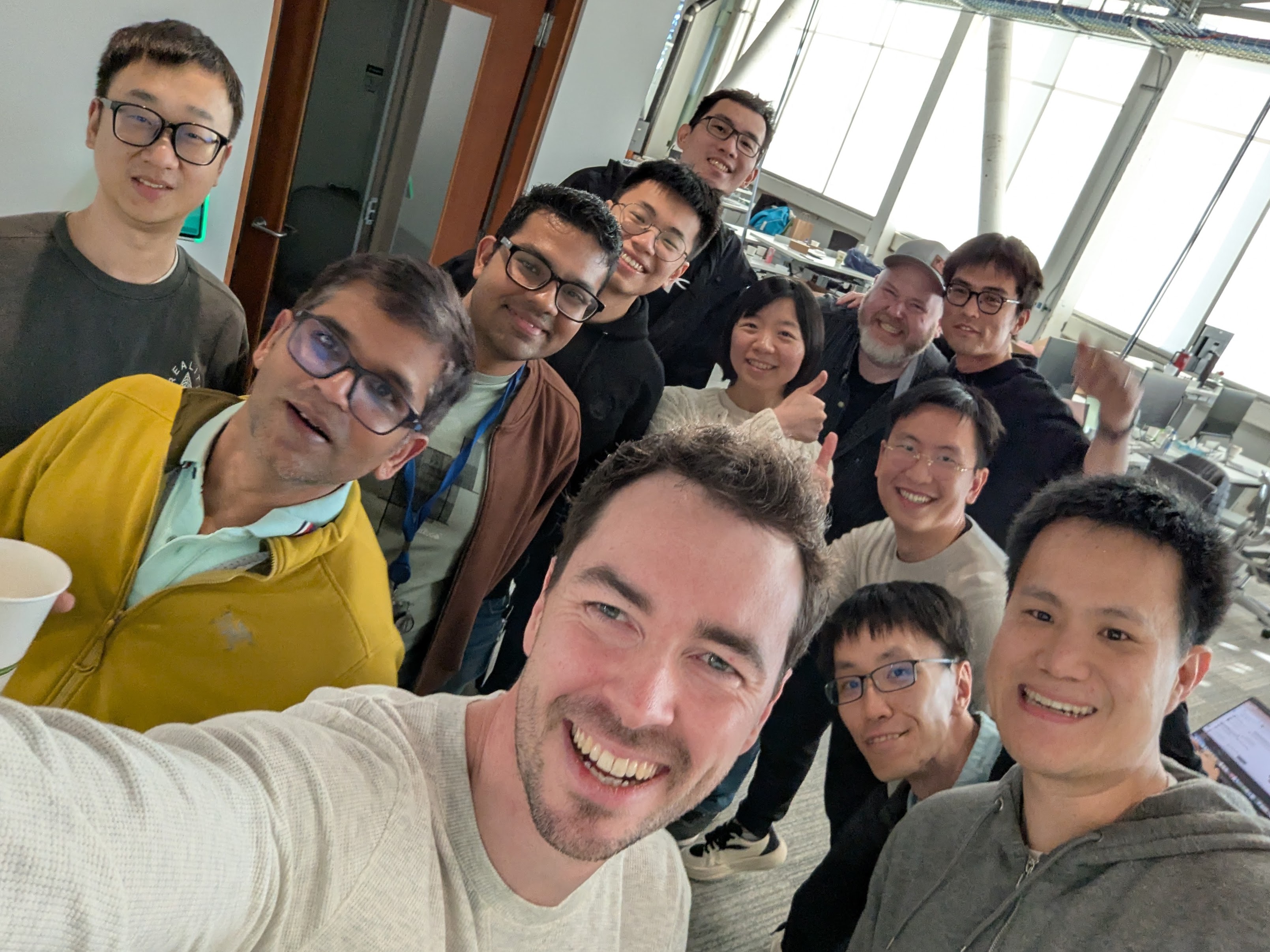 Edward Miller with team at Meta HQ in Menlo Park