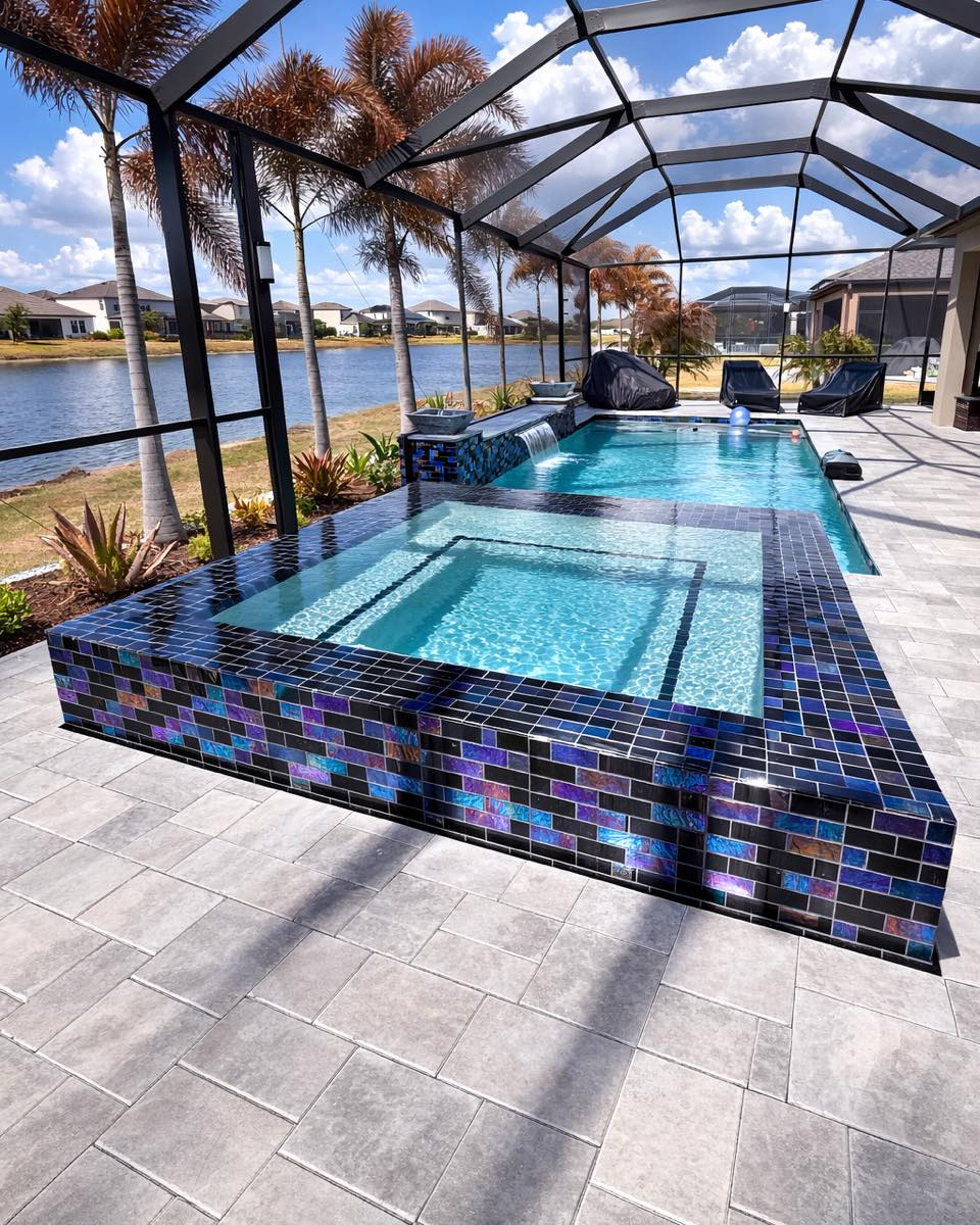 Waterfront Oasis — custom inground pool by South Shore Pools, Apollo Beach FL