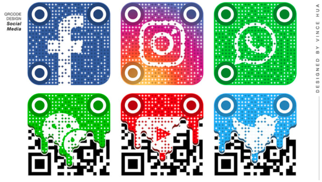 Social media QR codes