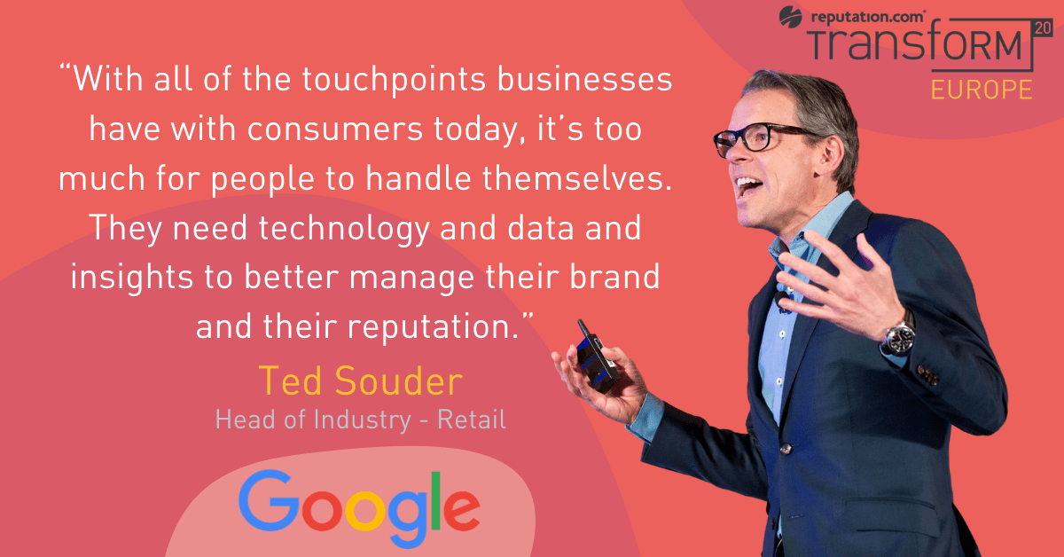 Ted Souder at Reputation.com's marketing conference