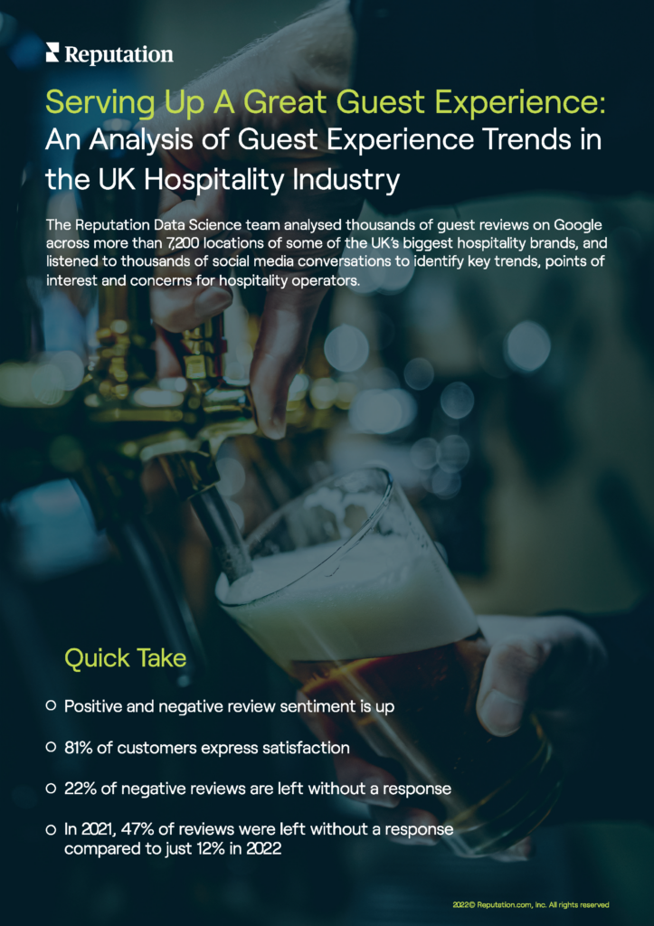 Reputation Hospitality Report 2022