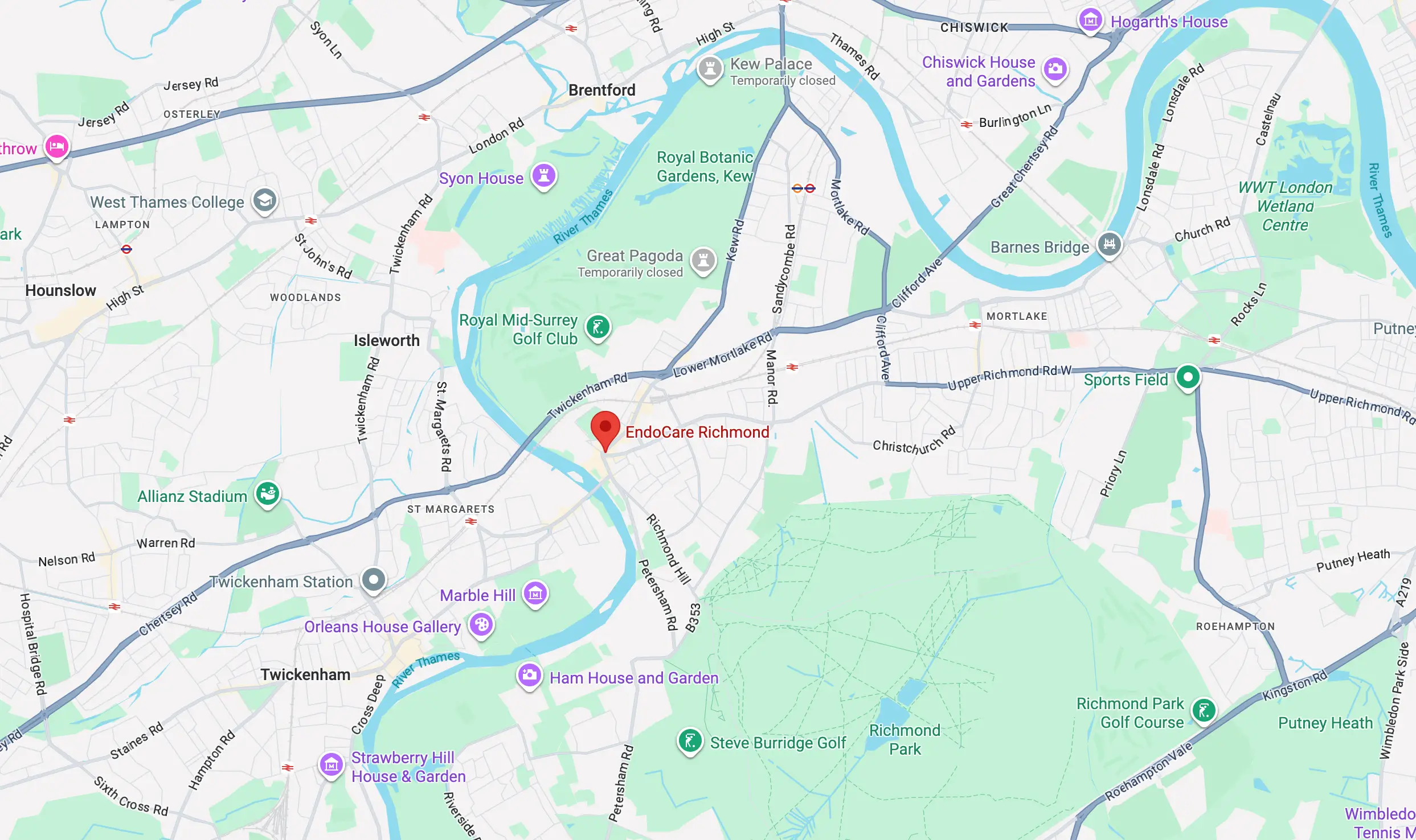 Endocare Richmond Map