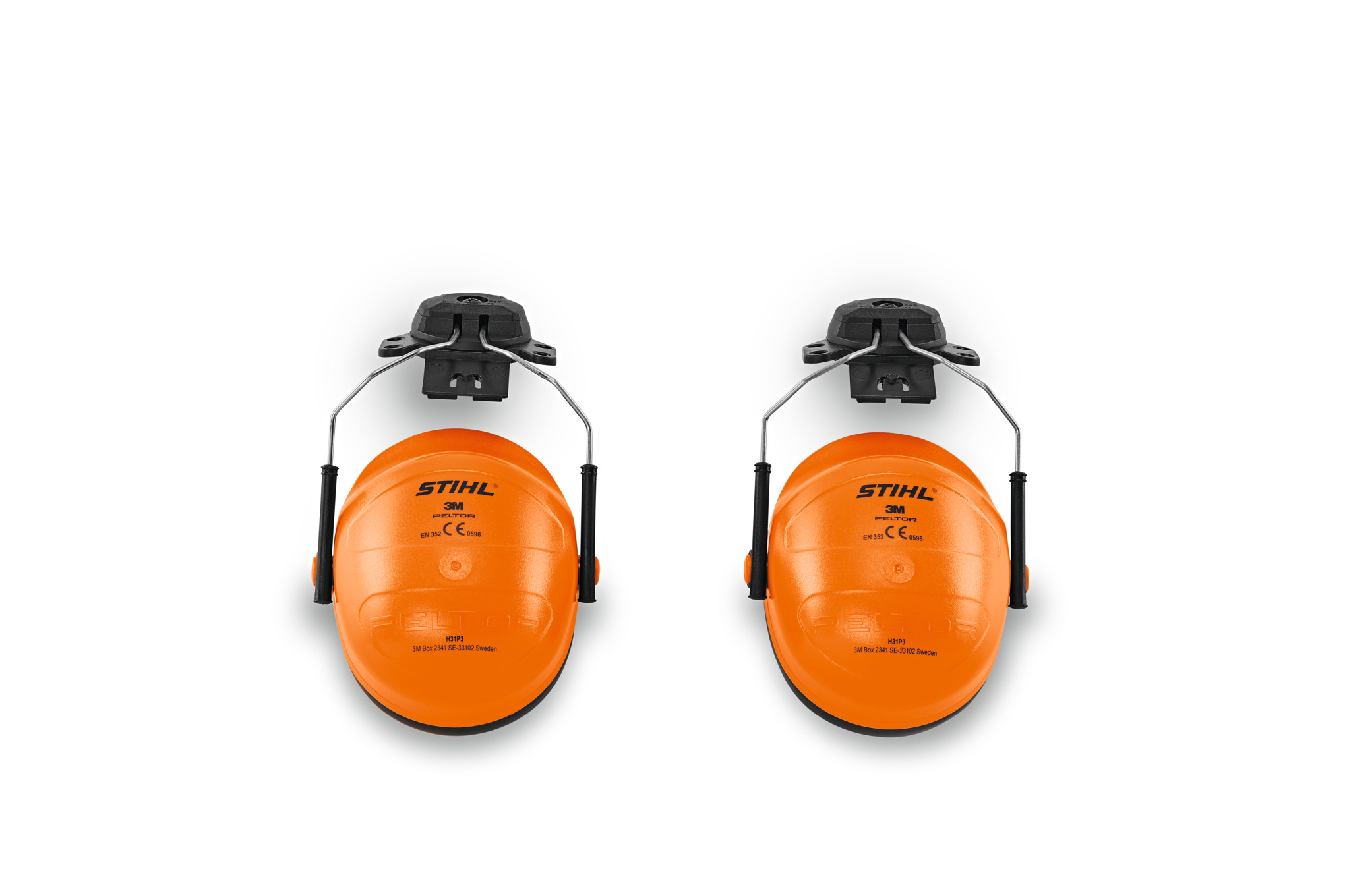 Comfortable overhead hearing protectors made with STIHL quality.