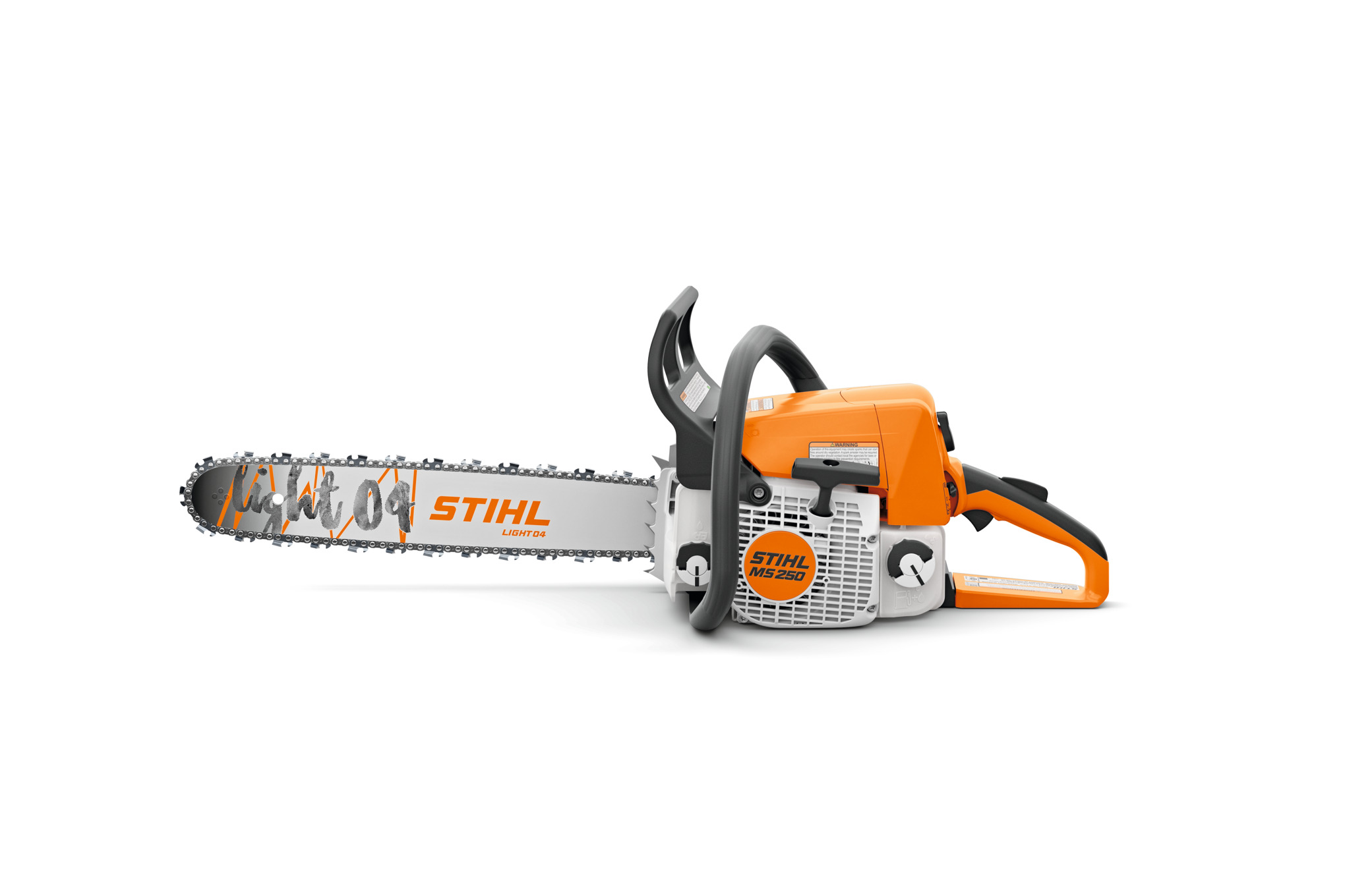 The STIHL MS 250 Chainsaw features a great power-to-weight ratio with a 45.4 cc engine, an ergonomic design, and is built for tough tasks and reliable performance. Experience cutting excellence with S