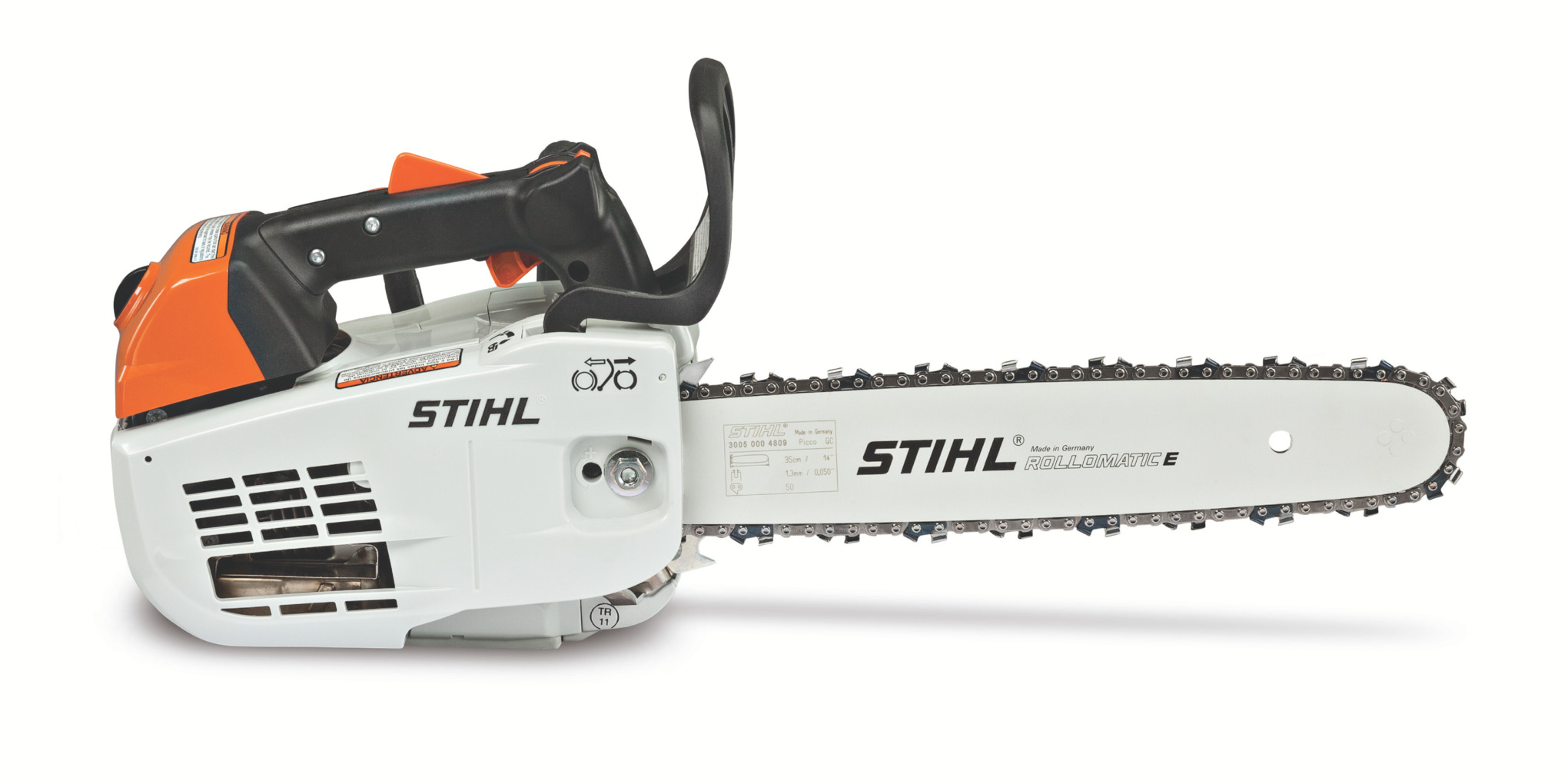 This advanced arborist chainsaw features STIHL M-Tronic™ engine management.
