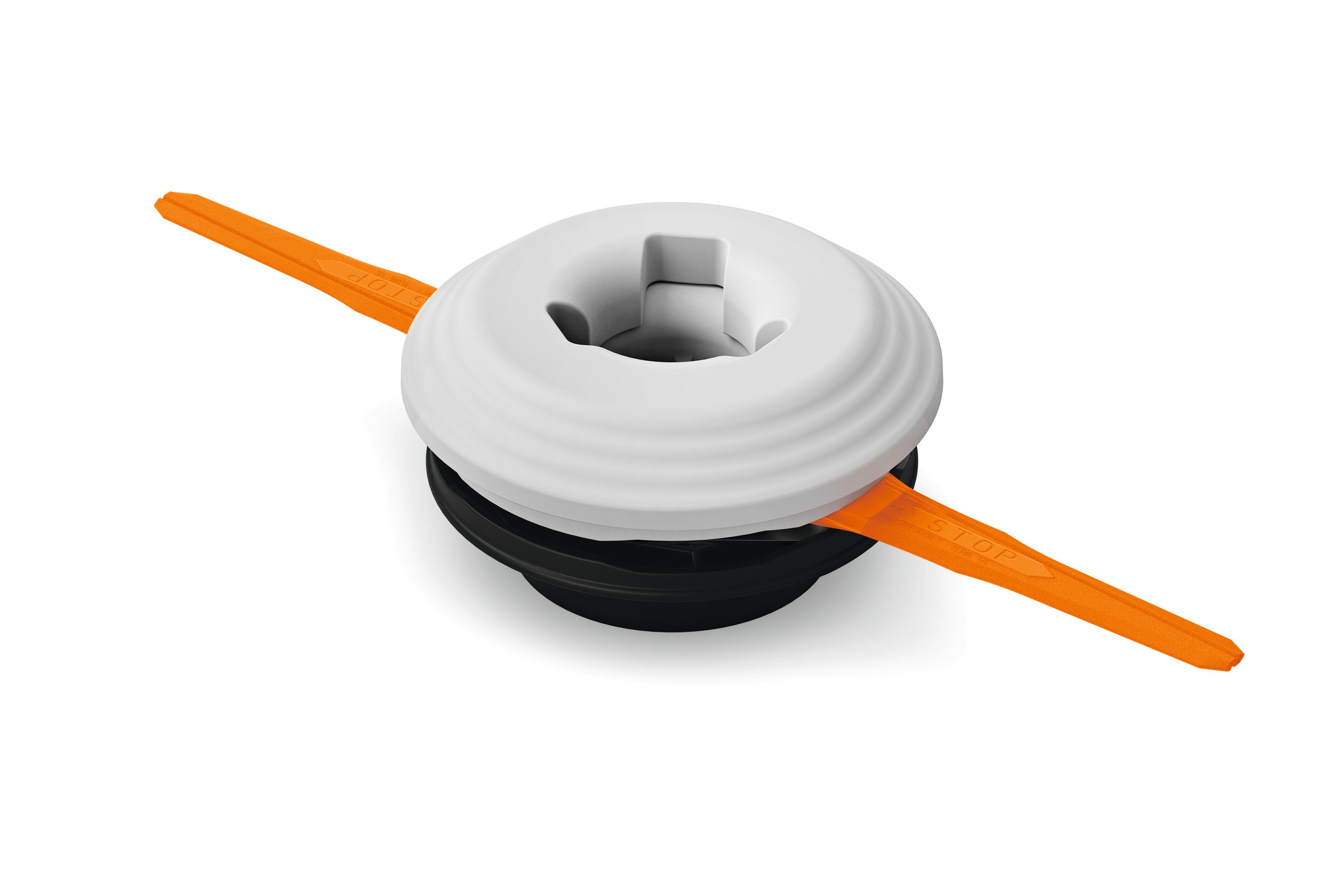 This multi-purpose cutting tool features thermoplastic blades for cutting high growing grass.