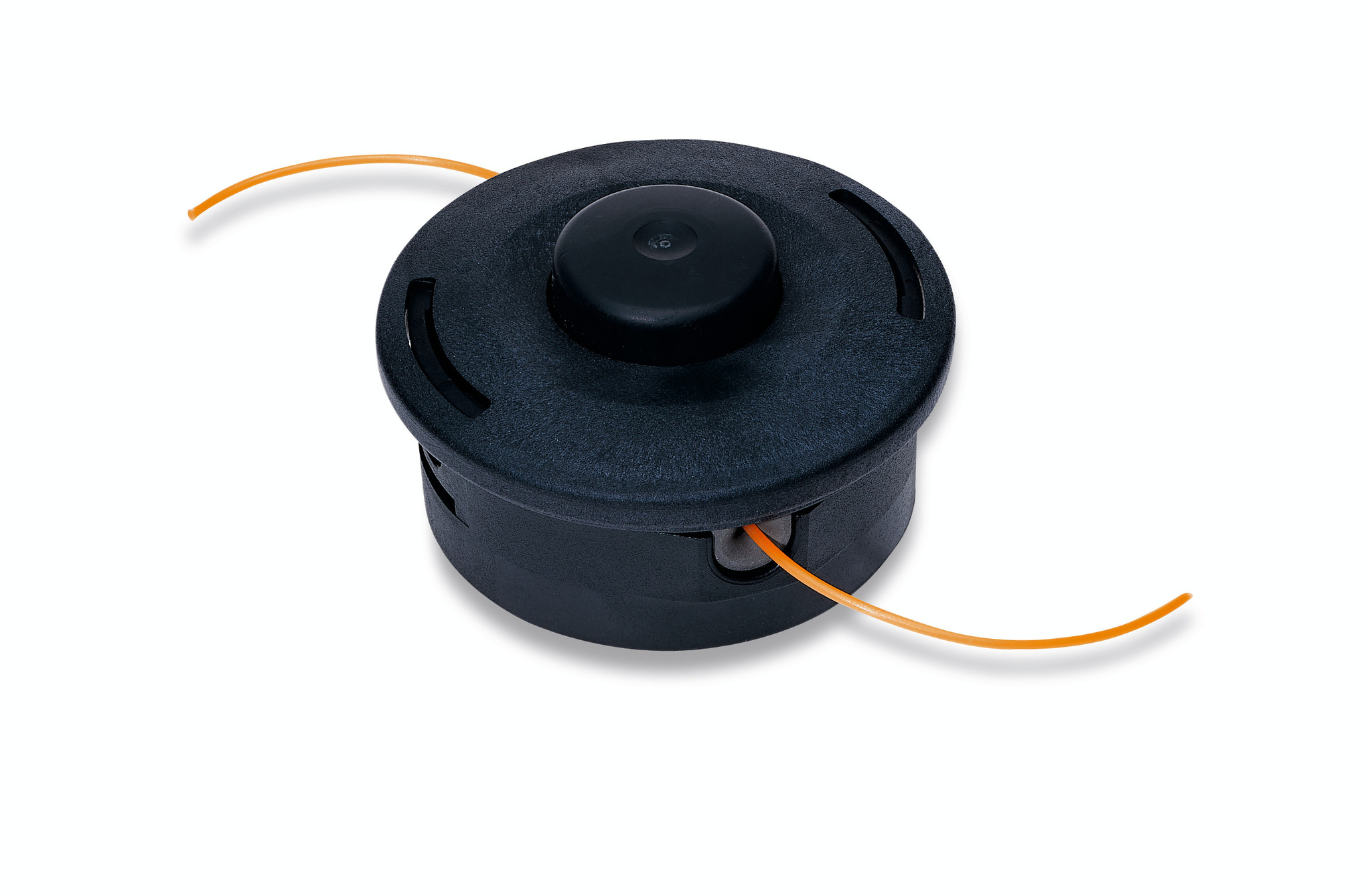 Advance the double or quadruple nylon line by tapping the cutting head against the ground.