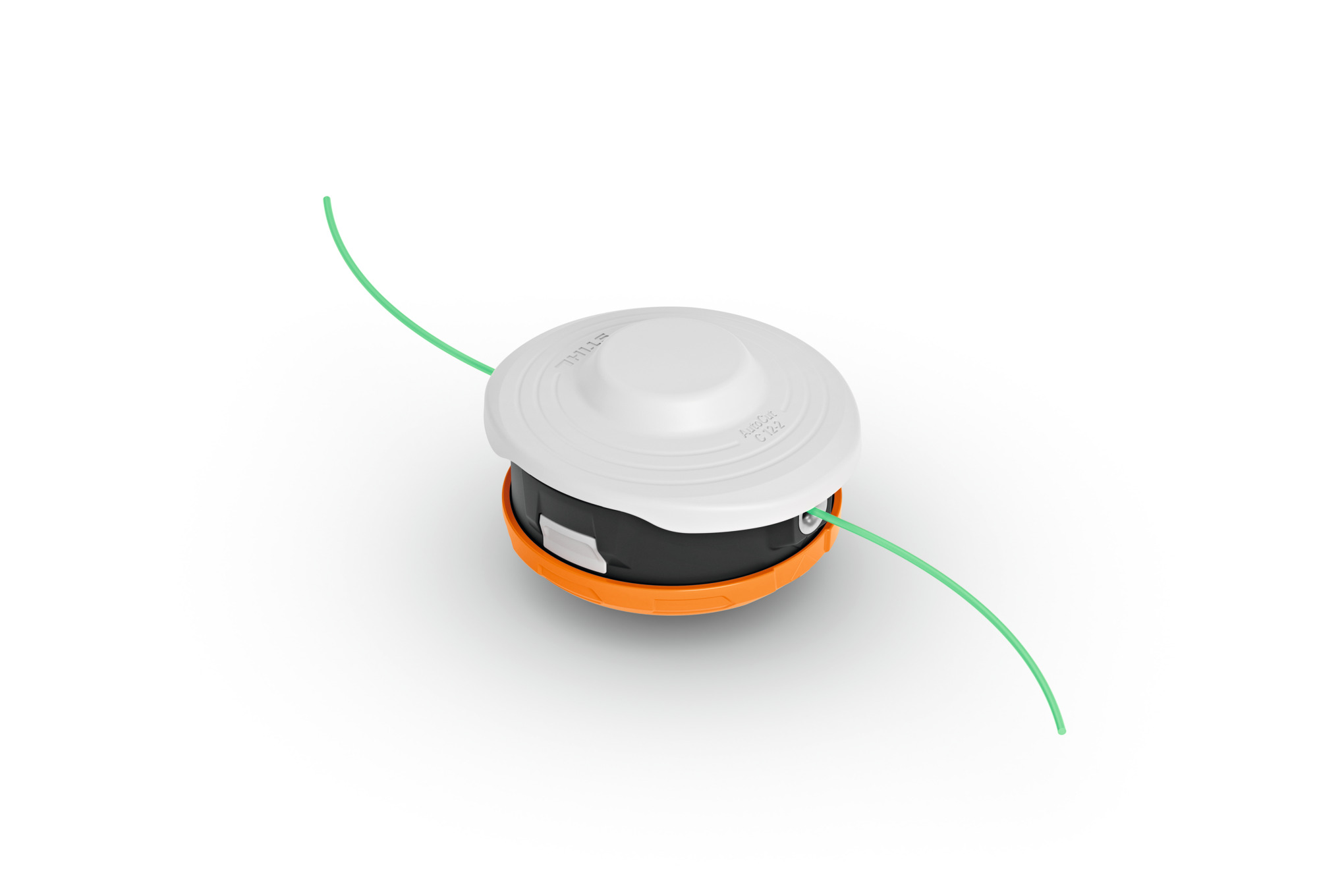 The AutoCut® C 12-2 trimmer head features a quick-release system. With the push of a button, the mower head can be removed.