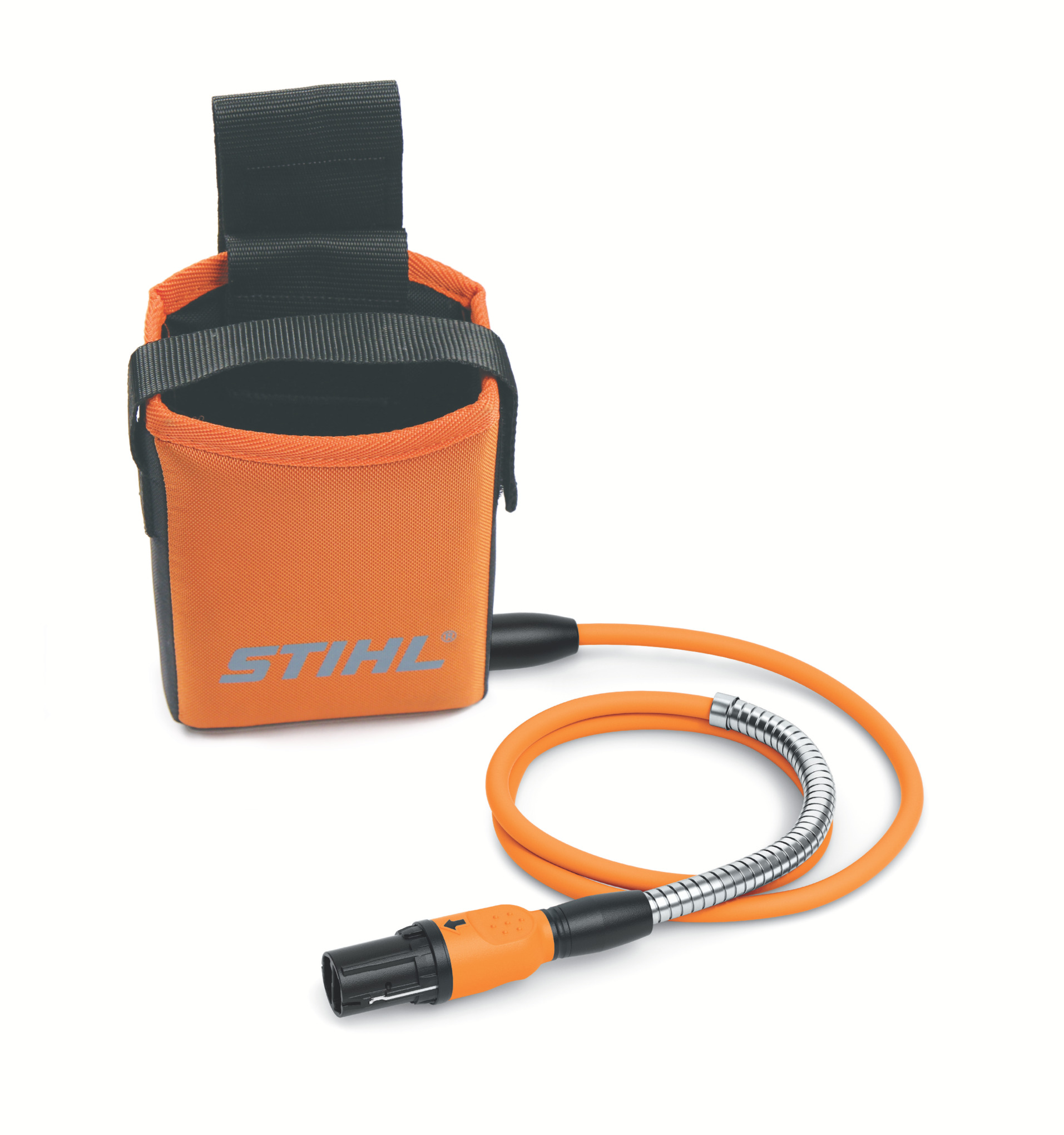 A necessary accessory, this bag and cord are used to carry and connect AP System batteries to power products that do not feature an onboard battery slot.