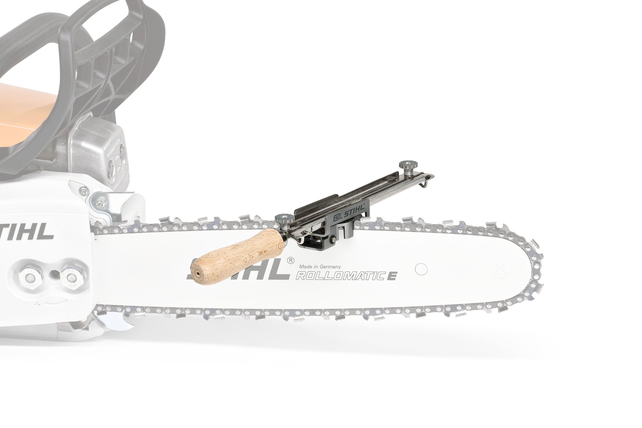 An affordable, simple and easy-to-use holder to use with your STIHL File N Guide.