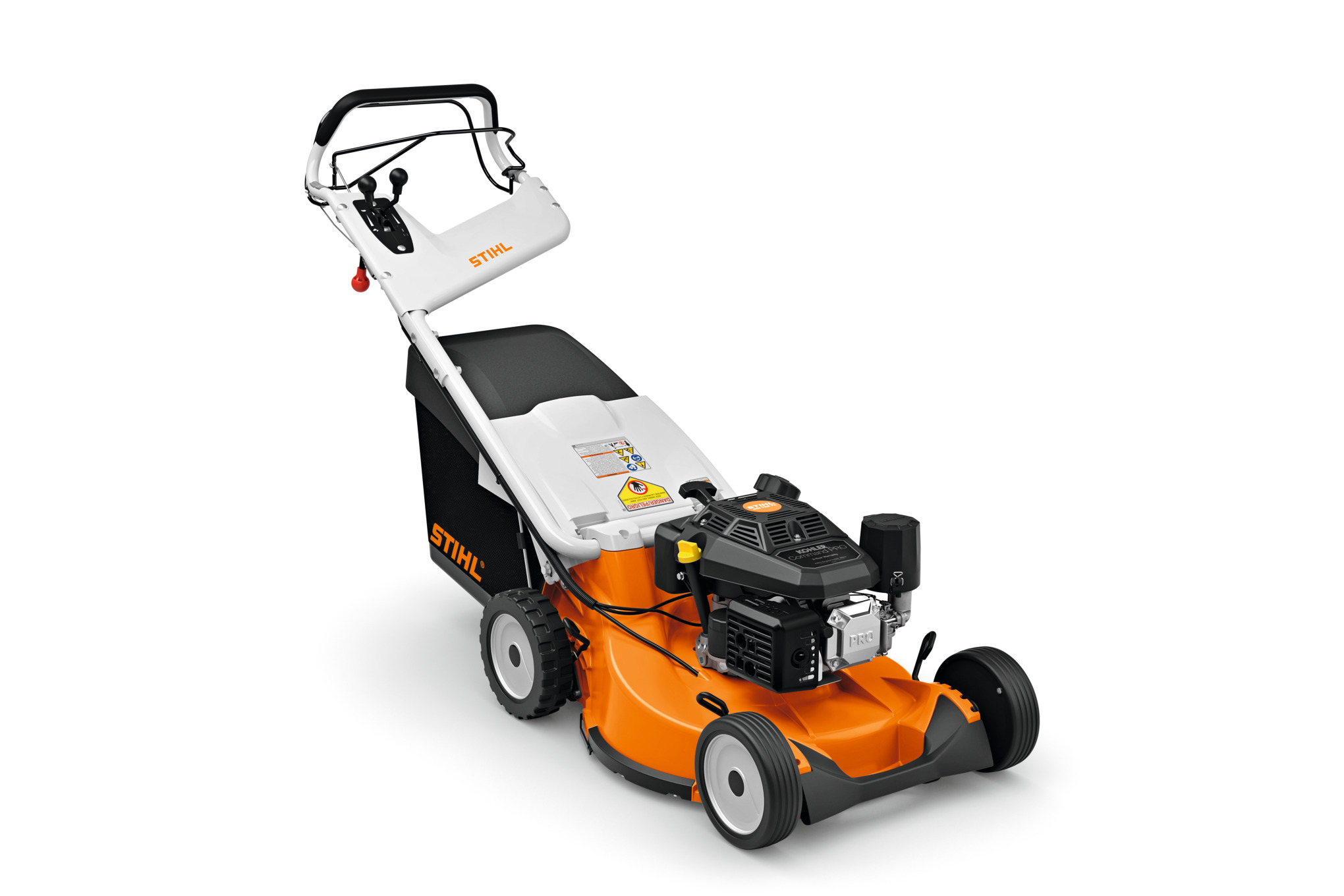Featuring the mono-comfort handlebar and a fabric grass bag, this mower offers professional power, performance, and longevity.