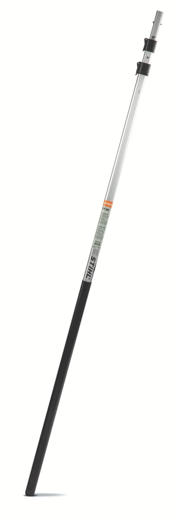 With a working reach of 1' above ground, this lightweight telescoping pole can be fitted with a lopper or saw head.