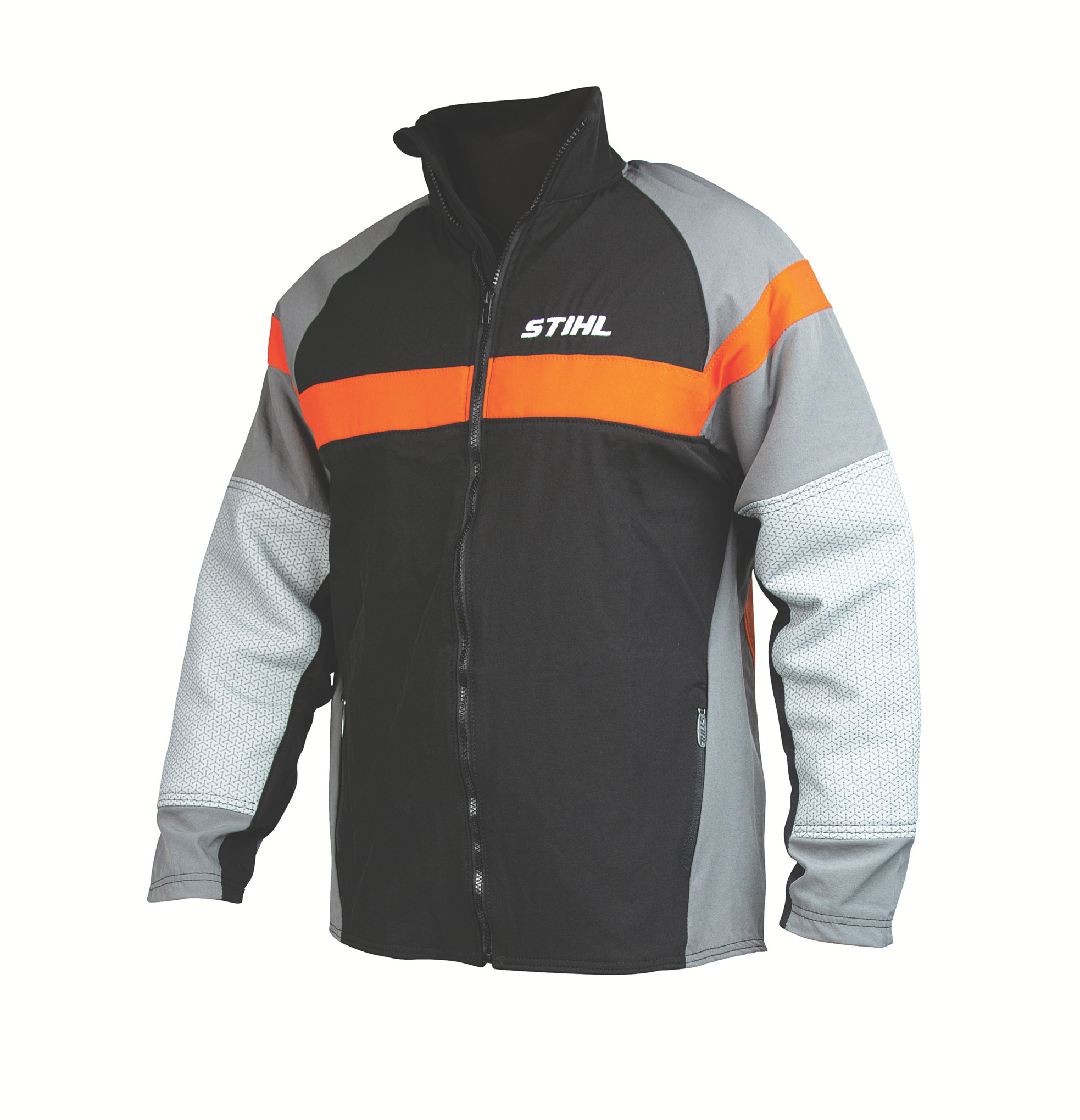 A lightweight, breathable jacket that is designed to help protect arborists and professional chainsaw users.