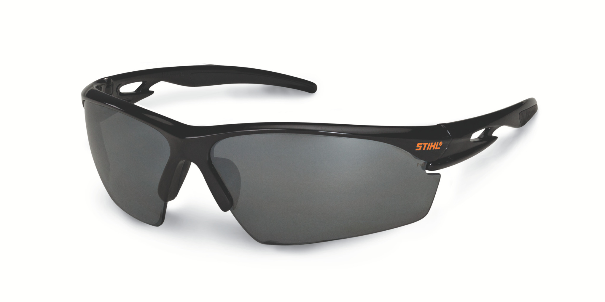 A sleek, stylish pair of protective eyewear that meets ANSI standard Z87.1+.