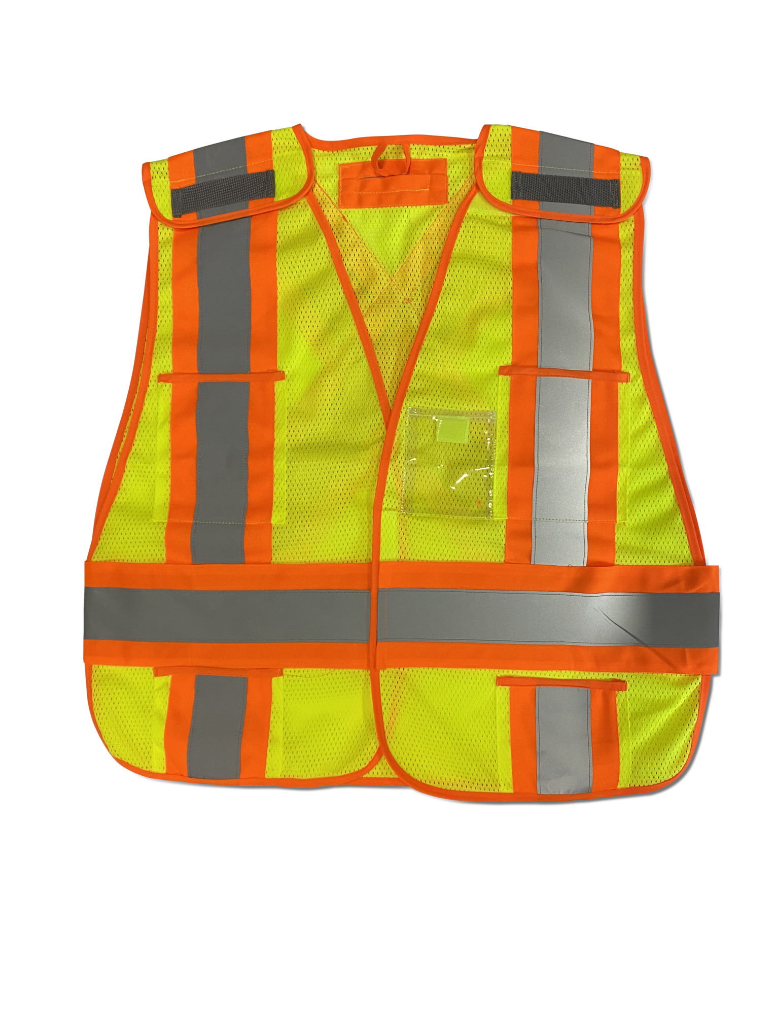 Stay visible in high-traffic areas with this reflective safety vest.
