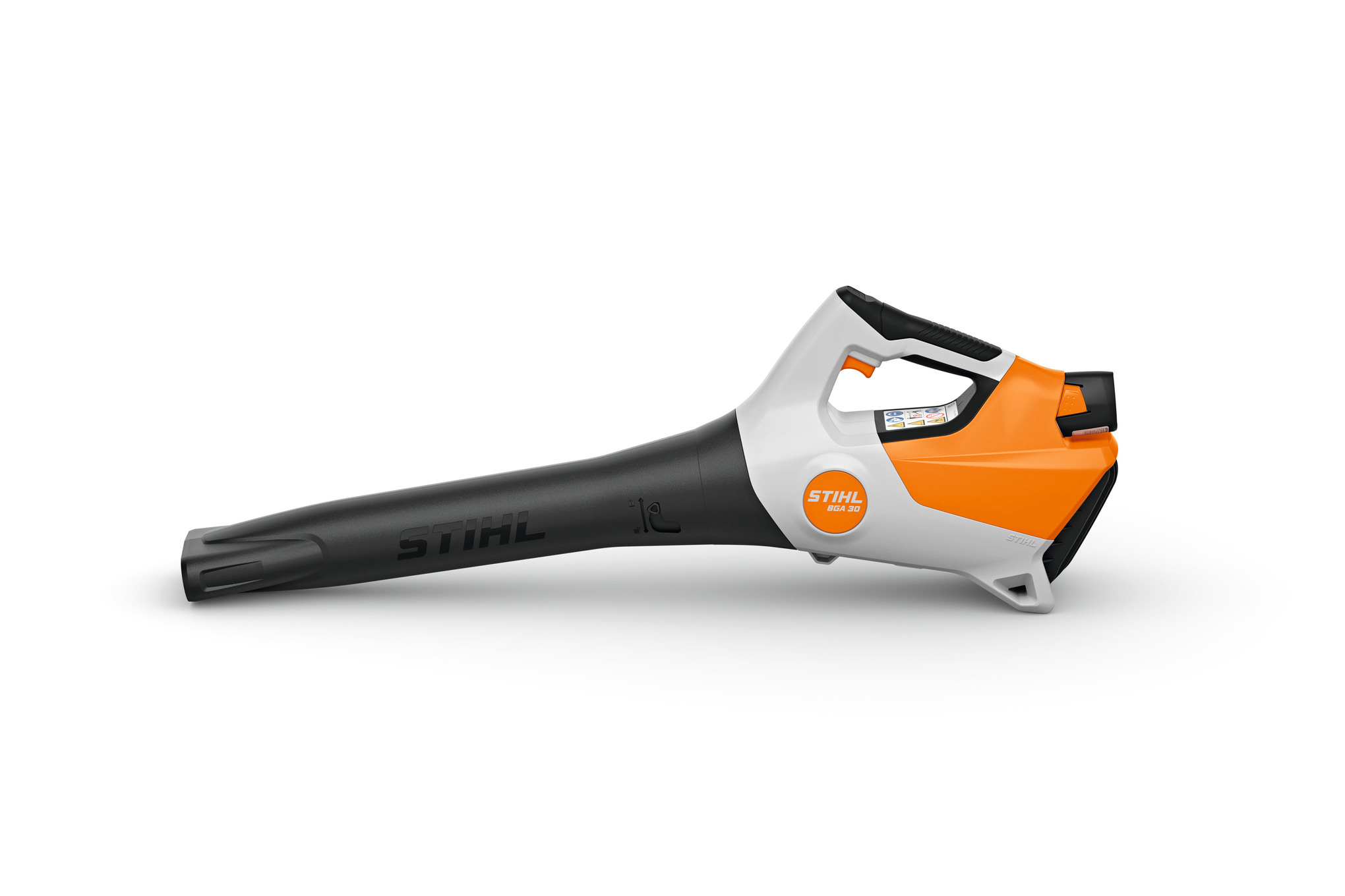 Lightweight, compact battery blower ideal for small cleanup tasks around the home or yard.