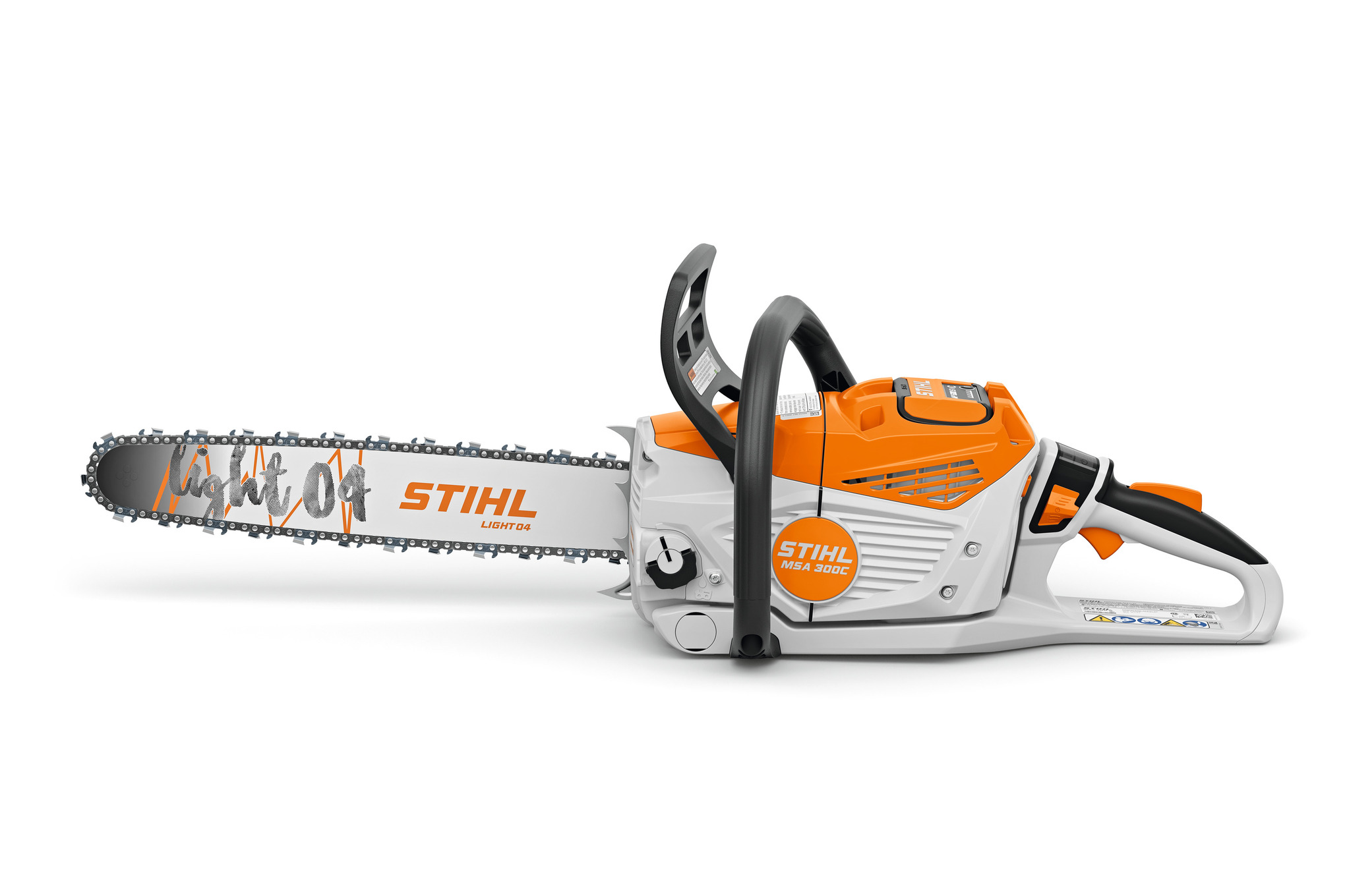The MSA 300 C-0 battery powered chainsaw is the most powerful chainsaw in the STIHL AP Battery System, and is truly a professional-grade chainsaw.