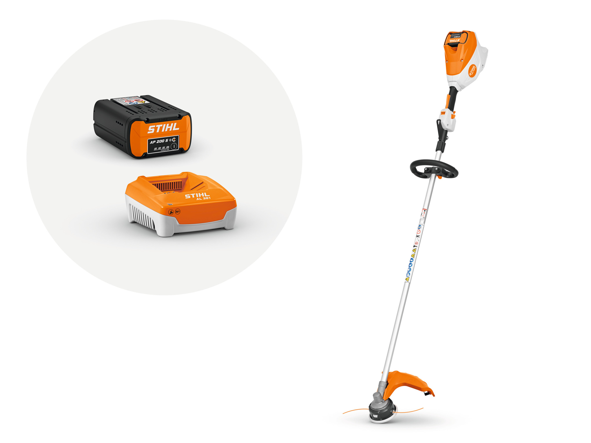 The FSA 120 R trimmer is virtually maintenance-free and features a loop-handle design.