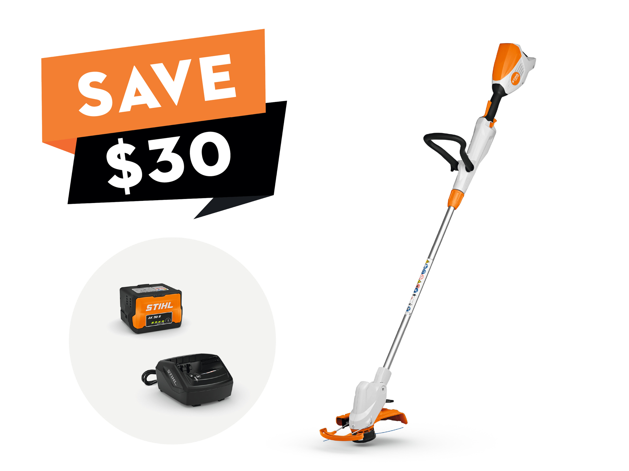 The STIHL FSA 50 is a lightweight, powerful trimmer that quickly switches to an edger for a clean, polished lawn.