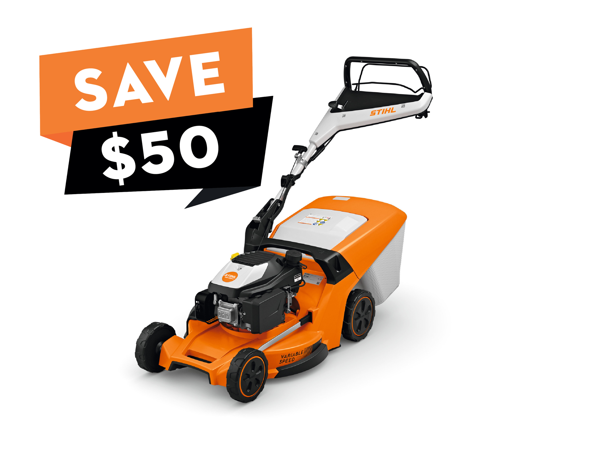 The variable-speed RM 453 V with mono-comfort handlebar is lightweight, durable, and easy to operate.