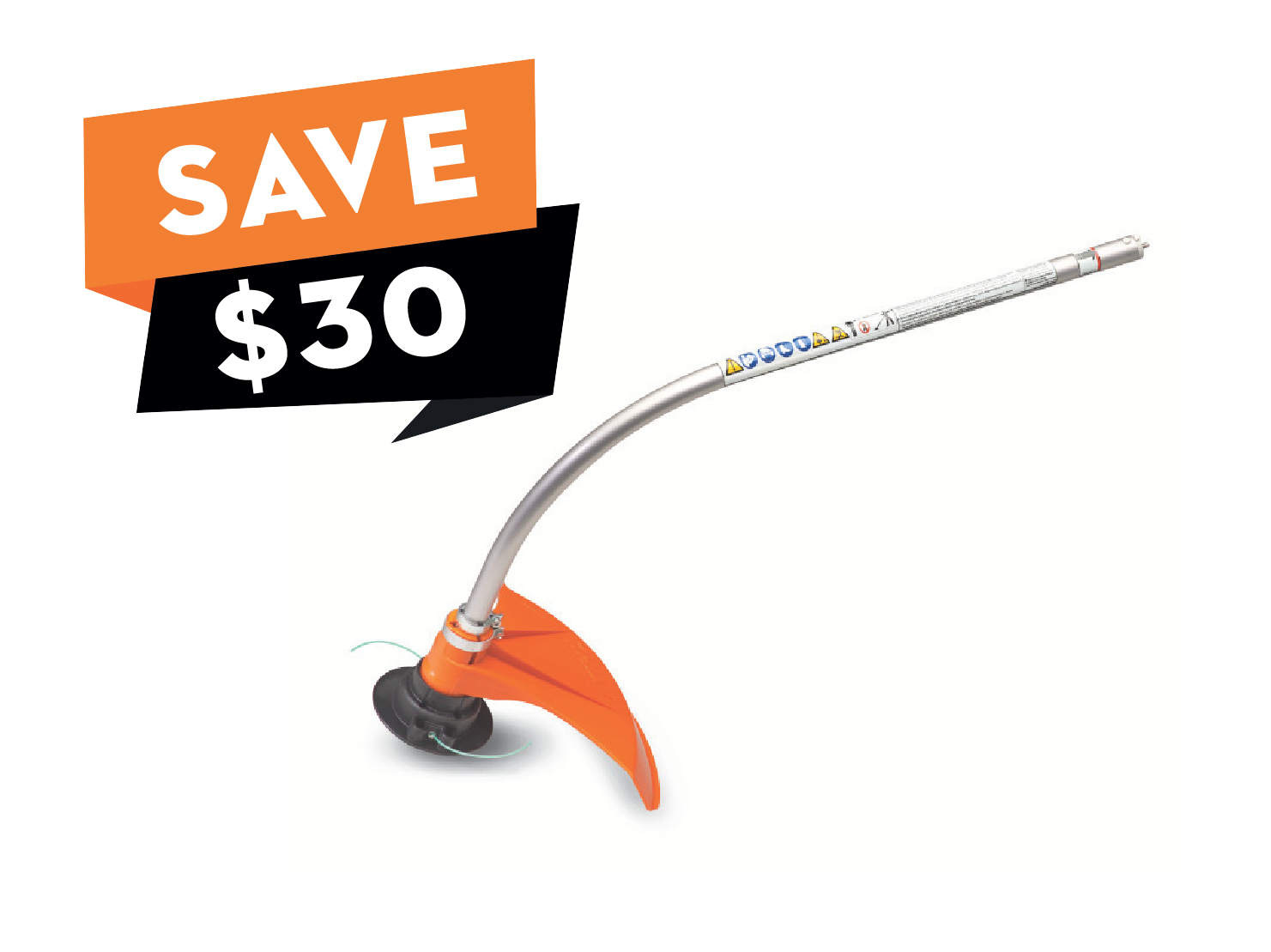This STIHL KombiSystem curved shaft trimmer attachment is designed for greater comfort and ease of use.