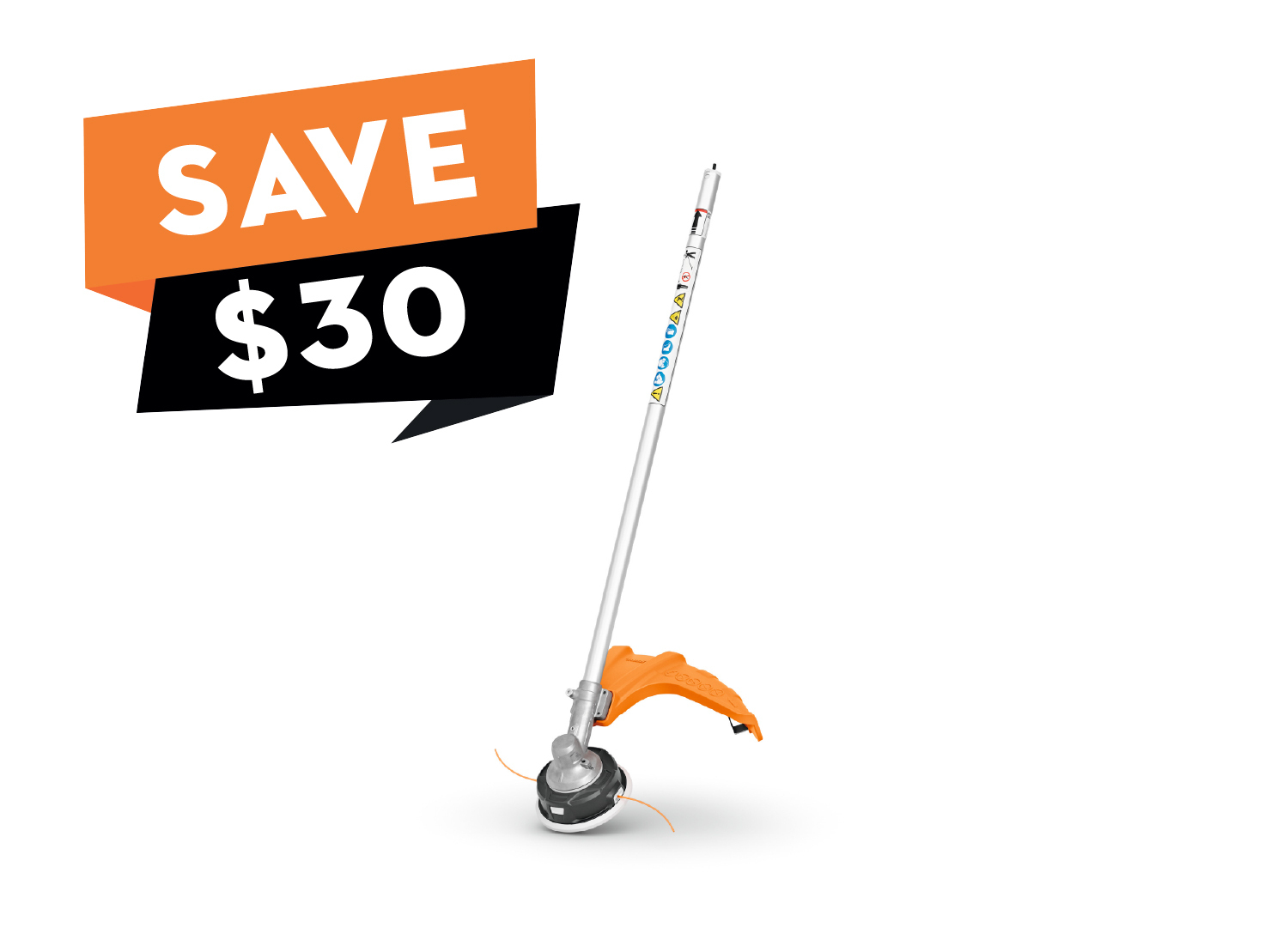 High-torque trimmer attachment compatible with select STIHL KombiSystem powerheads