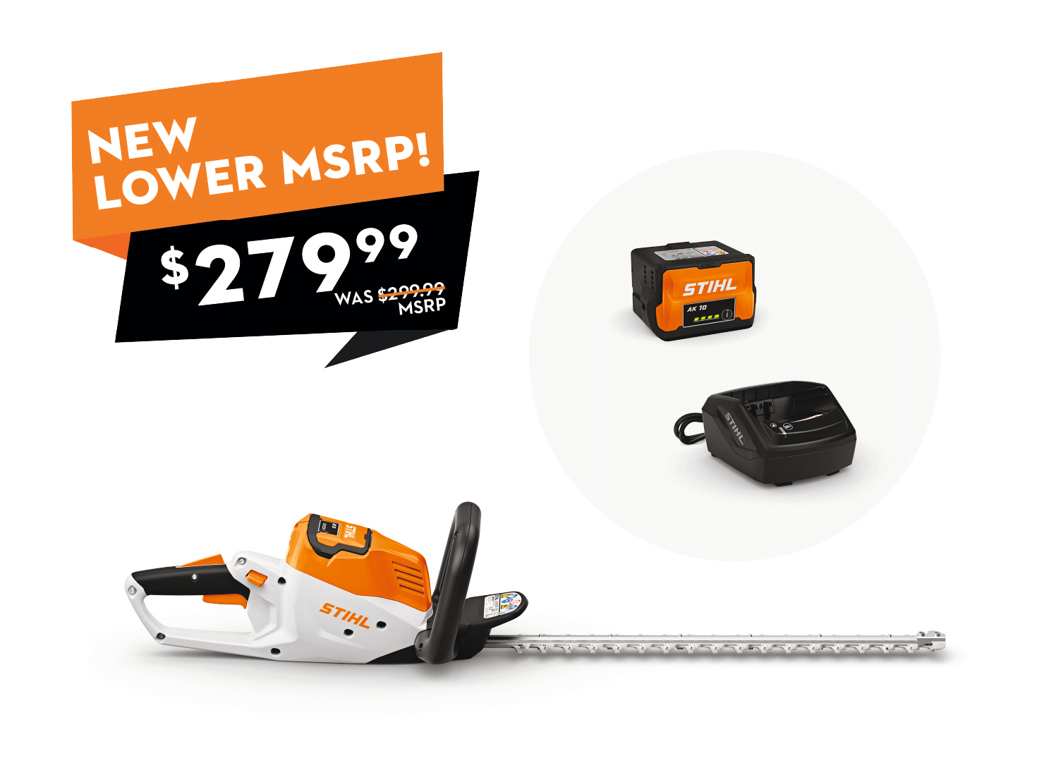 This battery hedge trimmer offers exceptional cutting performance.