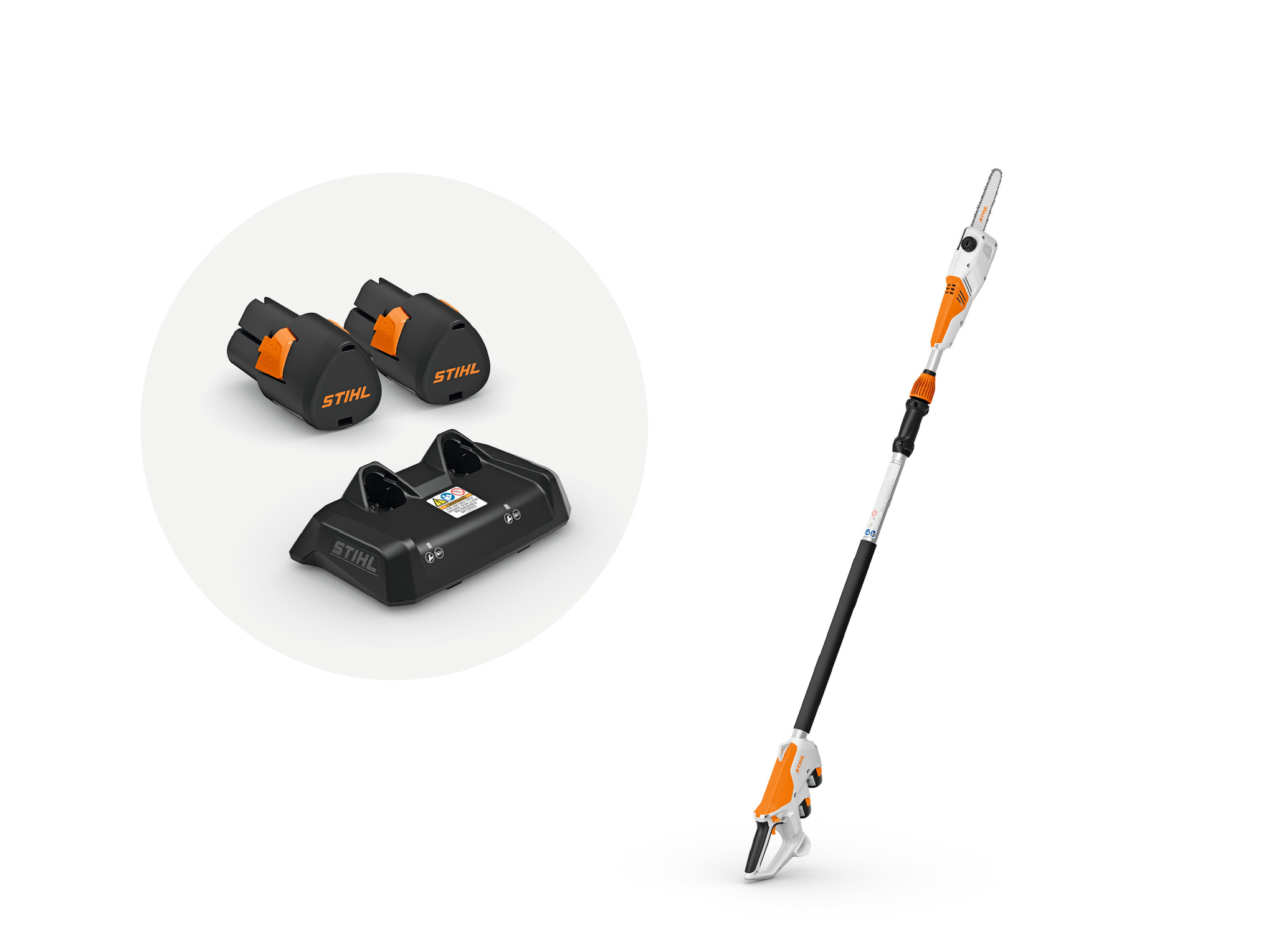 Reach Higher, Cut Smarter: With telescopic shaft and automatic chain tensioning - for efficient and convenient tree maintenance at home