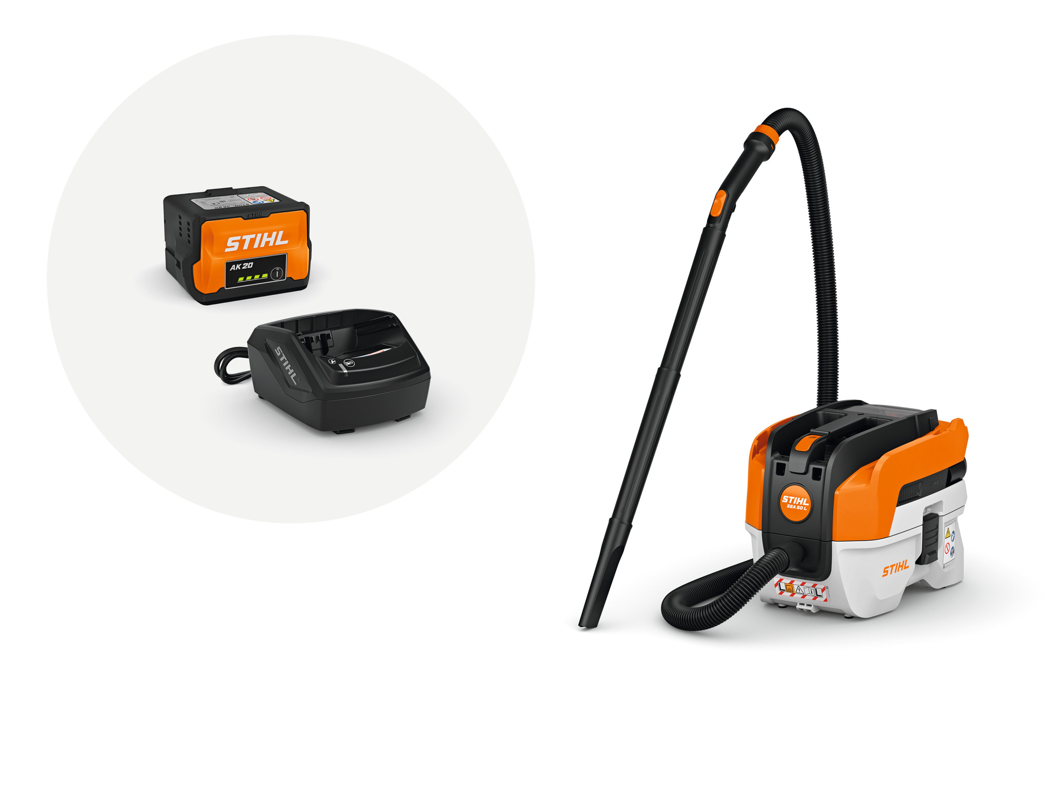 The STIHL SEA 50 is a compact, cordless wet and dry vacuum cleaner built for serious flexibility. No cords. No compromises. Just clean.
