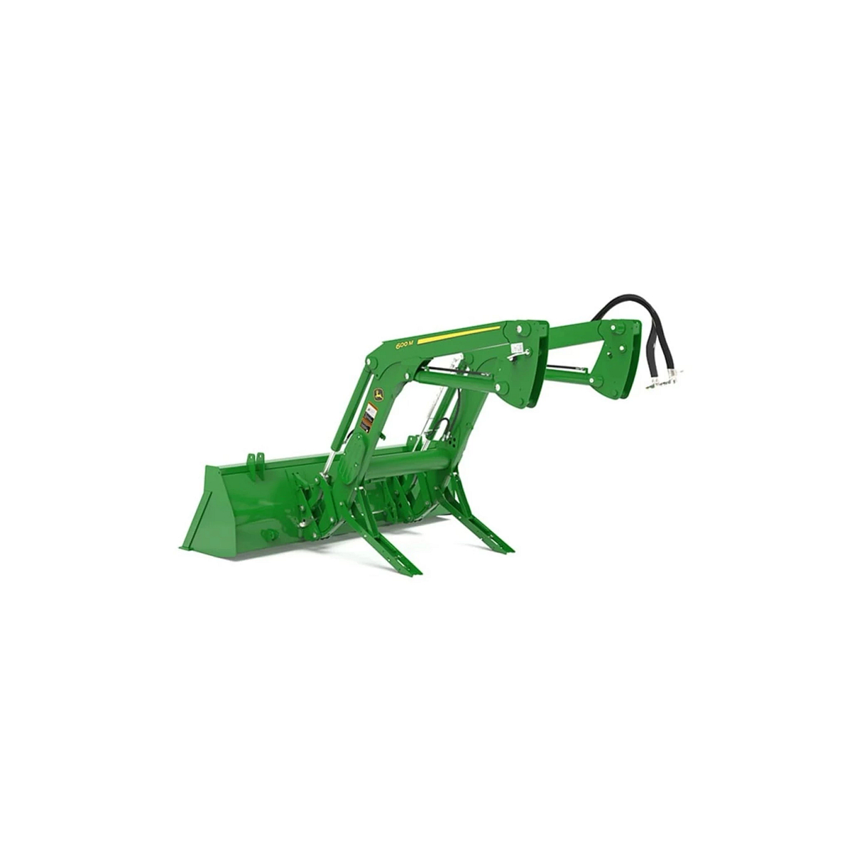 Studio image with a rear left view of a 600M Loader attachment