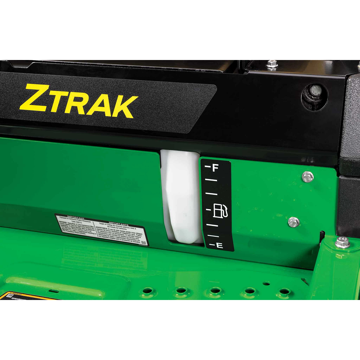 A close-up studio shot of a Z720M fuel gauge and ZTrak logo.