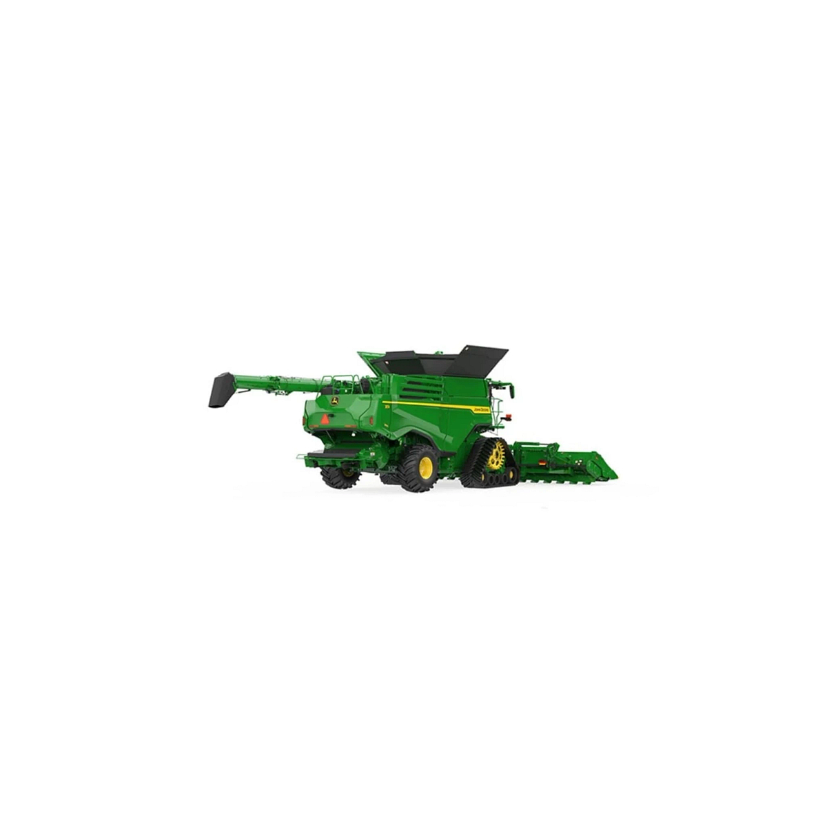 Studio image with a rear left view of X9 1100 Combine Grain Harvester