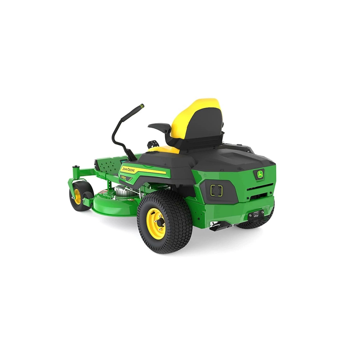 Studio image with a rear left view of a Z370R Electric ZTrak Mower