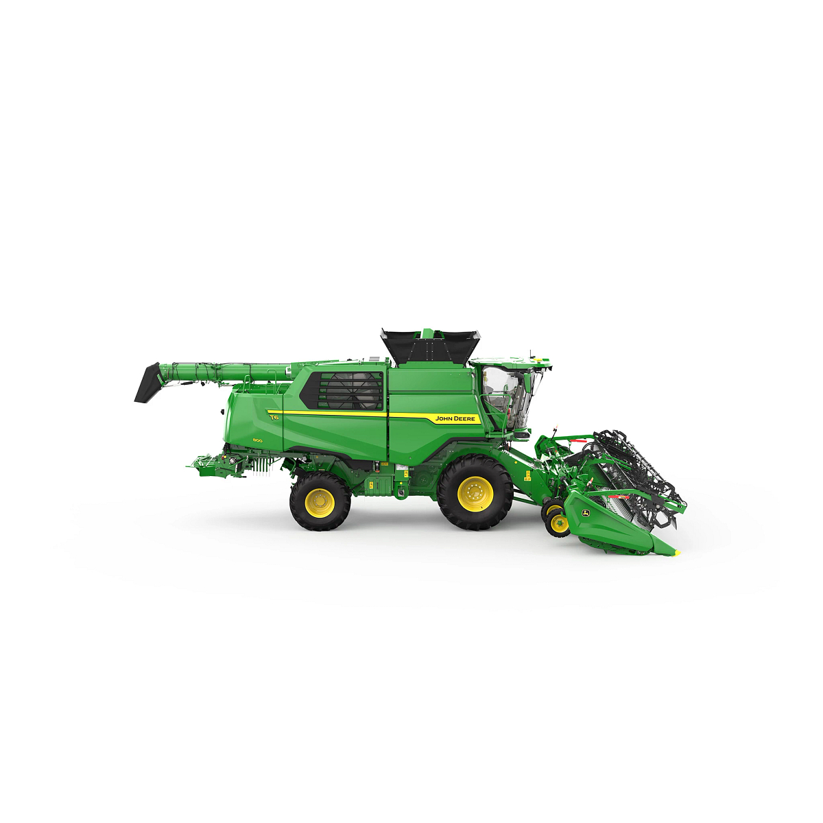 Side right studio rendering of a T6 800 combine