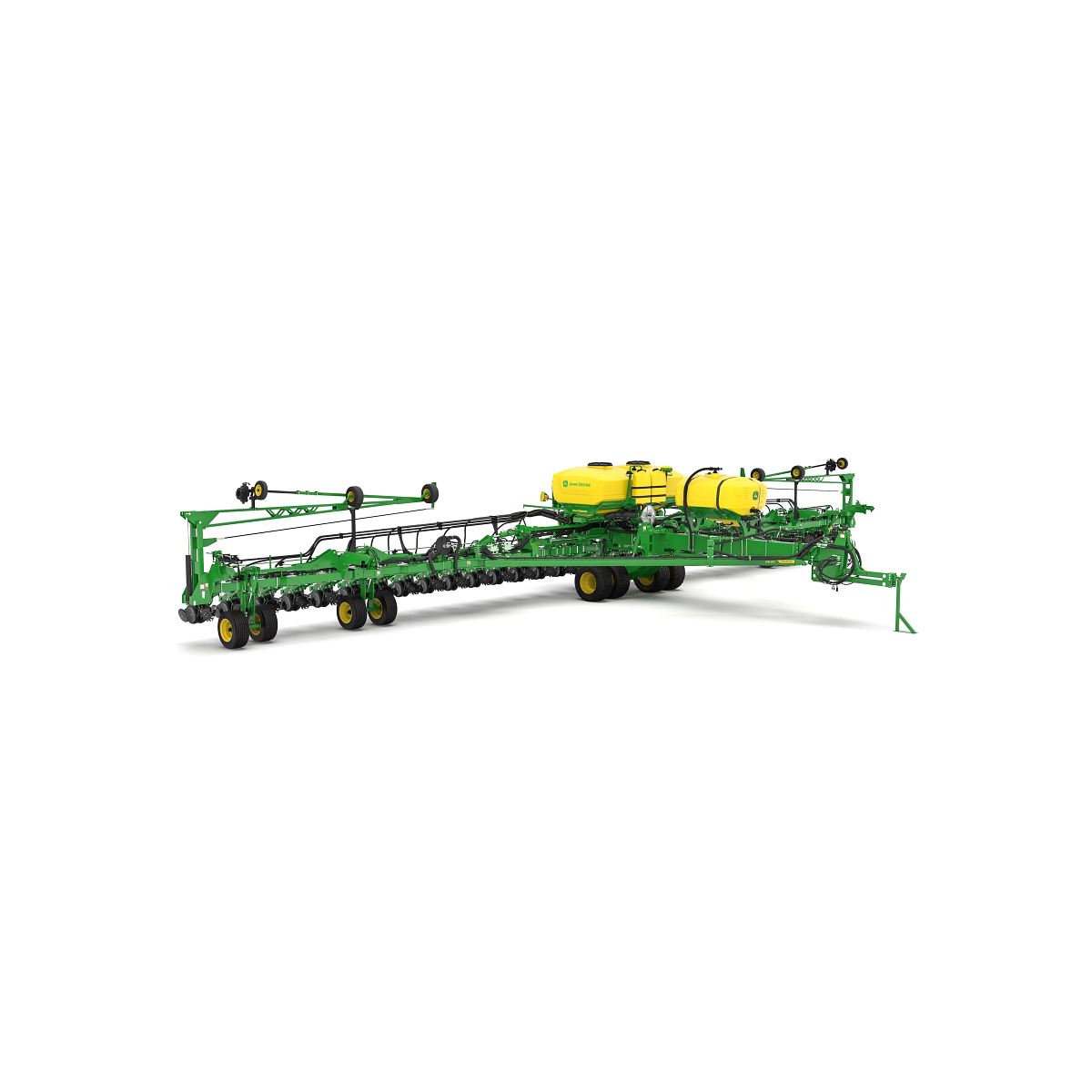 Studio rendering with front right view of DB80 32 Row planter.
