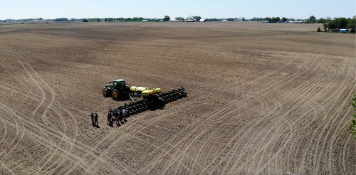 Team in Field Planting