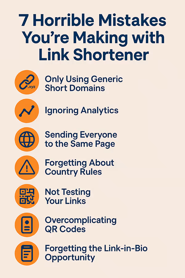 Here are 7 common link shortener mistakes that people do