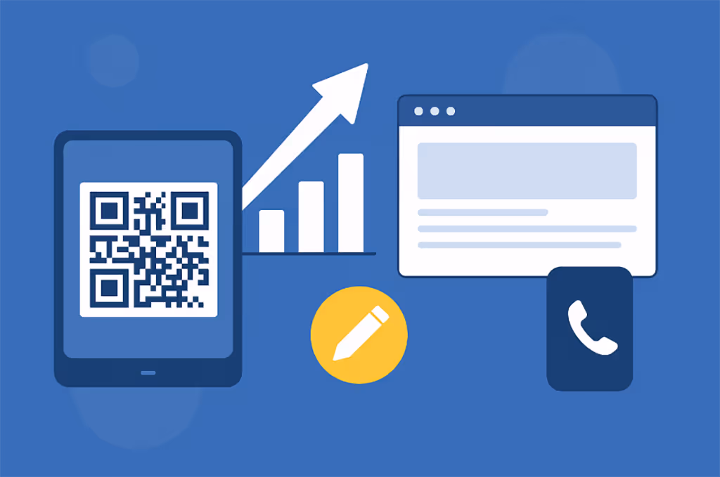 A blog image for "Dynamic QR Code Generator" illustrates the pros and cons of dynamic qr code generator.